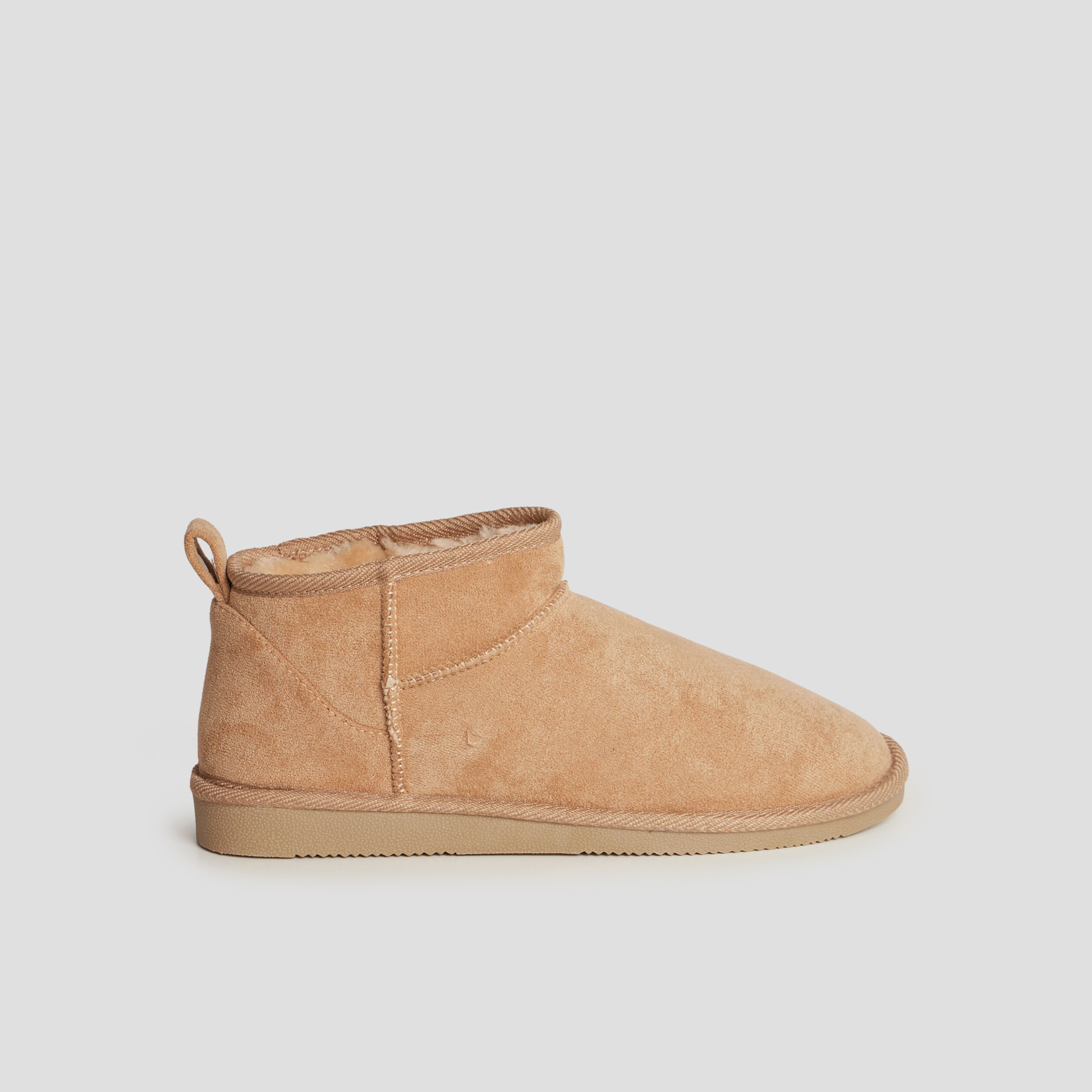 Bottines fourr&eacute;es sable femme