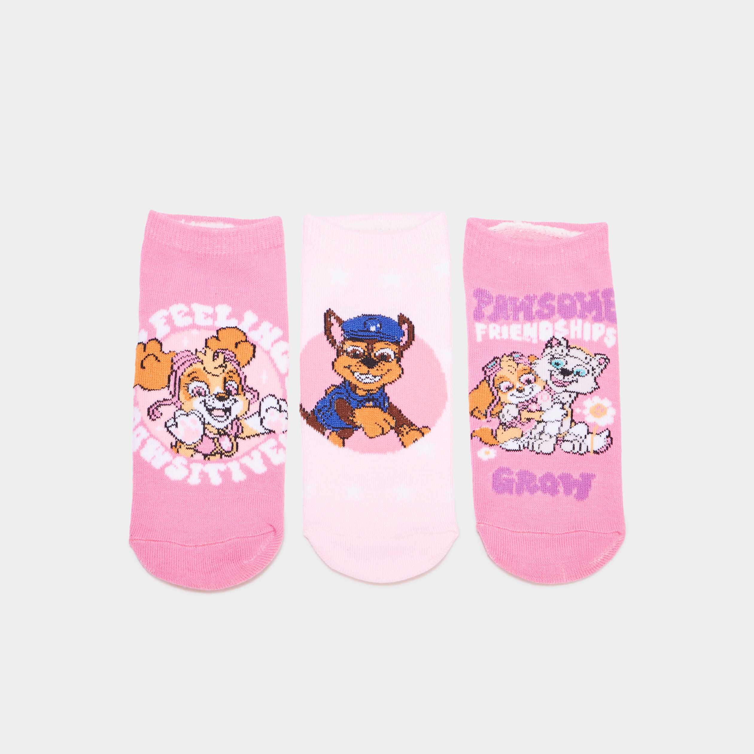 lot 3 paires socquettes pat patrouille rose fille Lot 3 paires socquettes Pat Patrouille rose fille