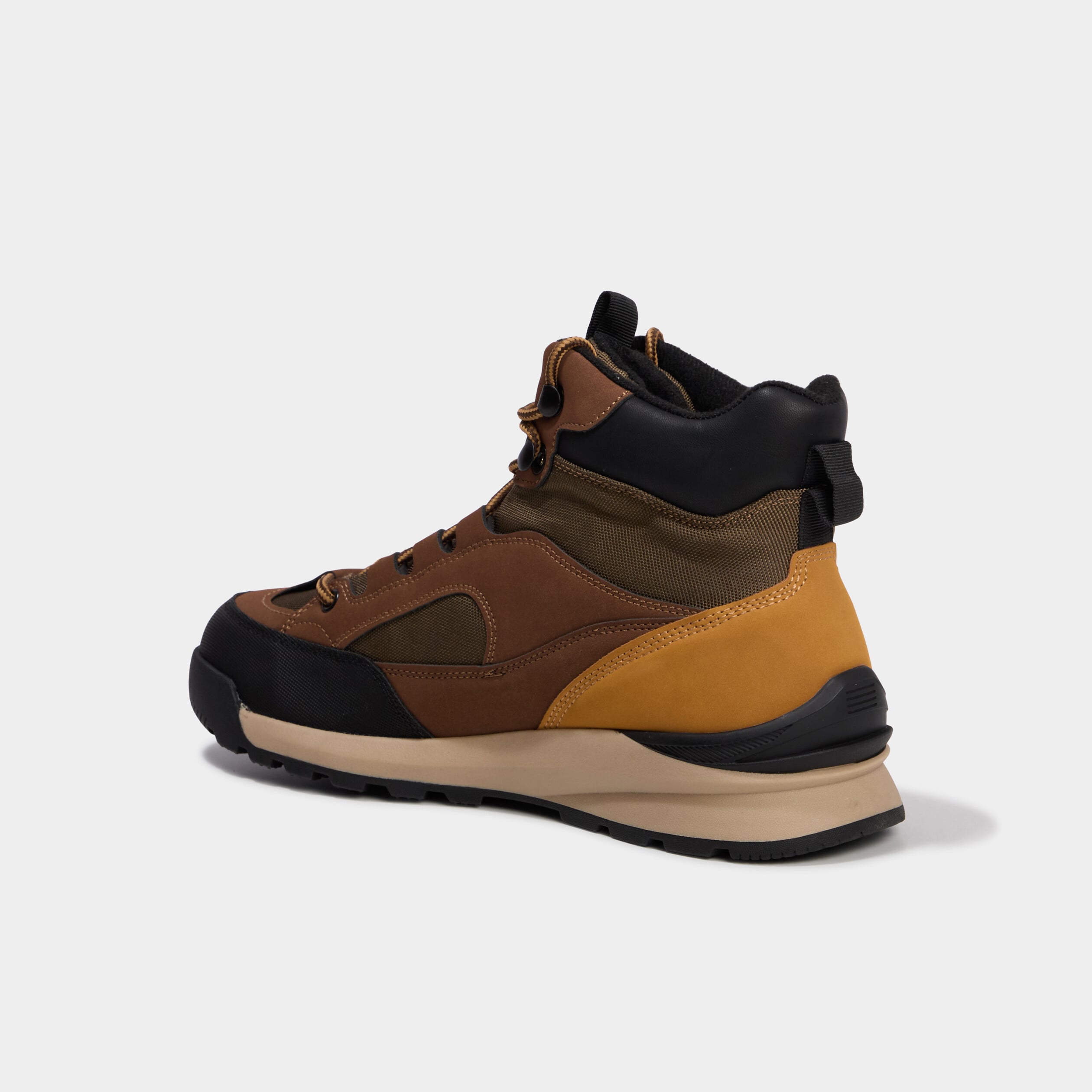 Baskets montantes &agrave; lacets marron homme