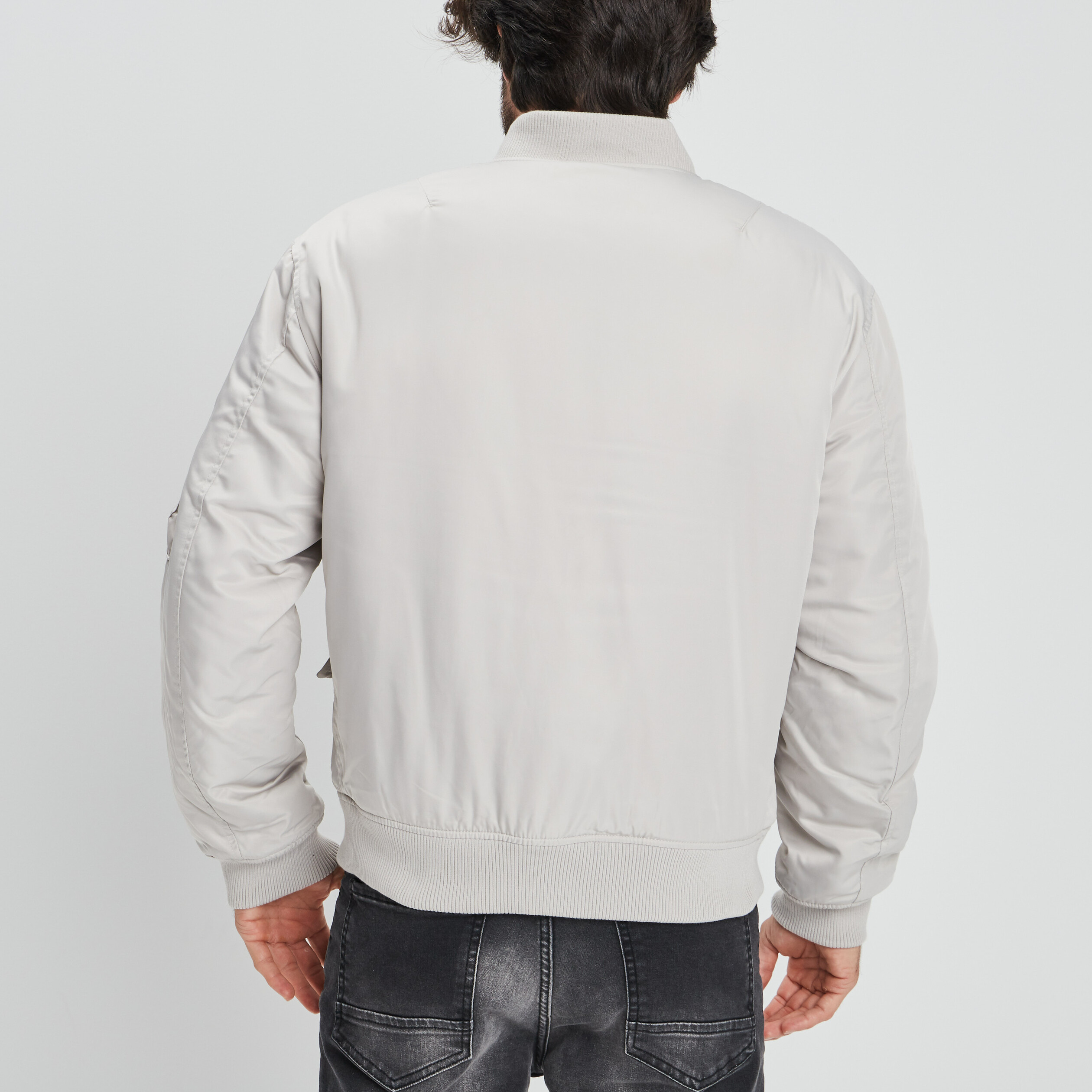 veste bomber zippee creme homme Veste bomber zippée creme homme