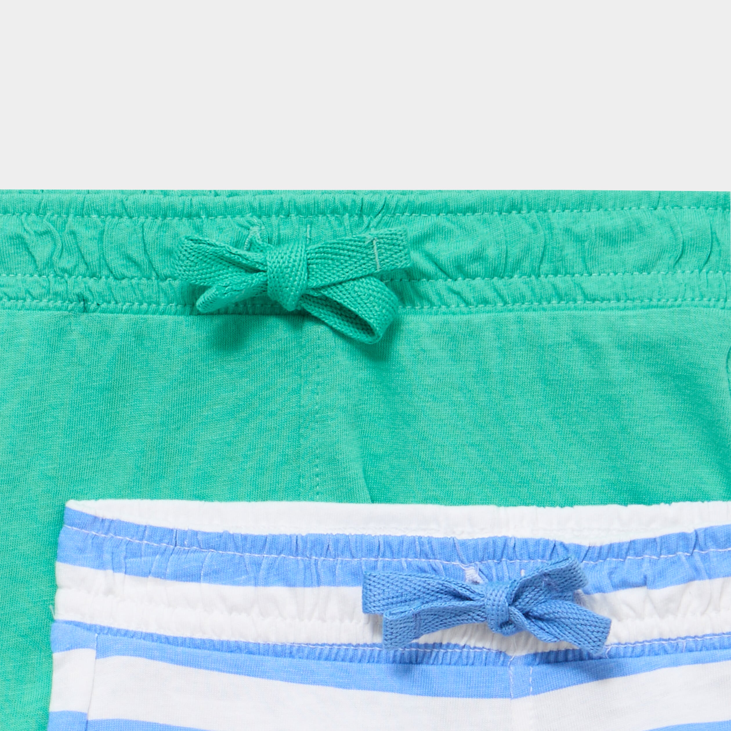Lot de 2 shorts coton blanc b&eacute;b&eacute; gar&ccedil;on