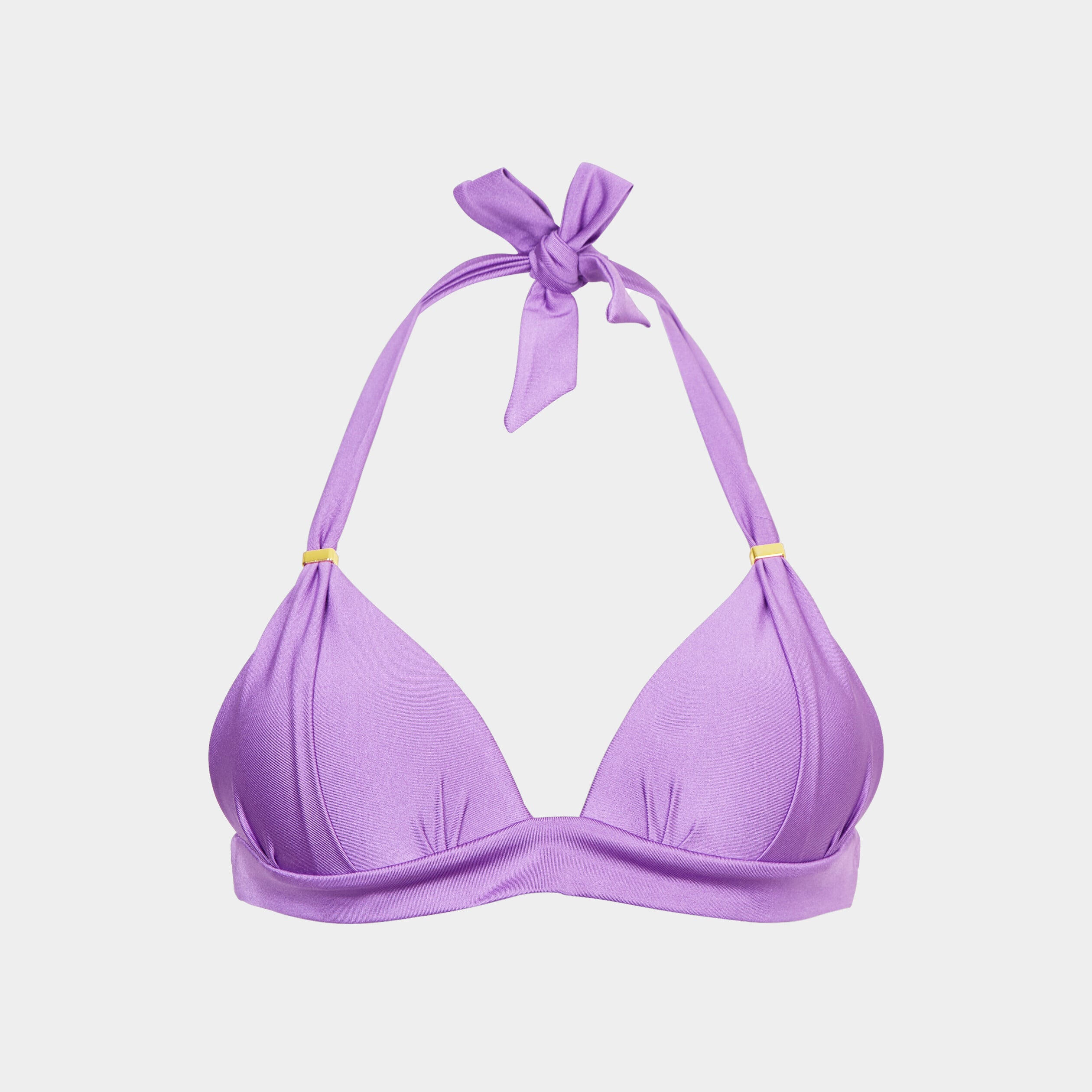 Haut de maillot de bain forme triangle violet femme