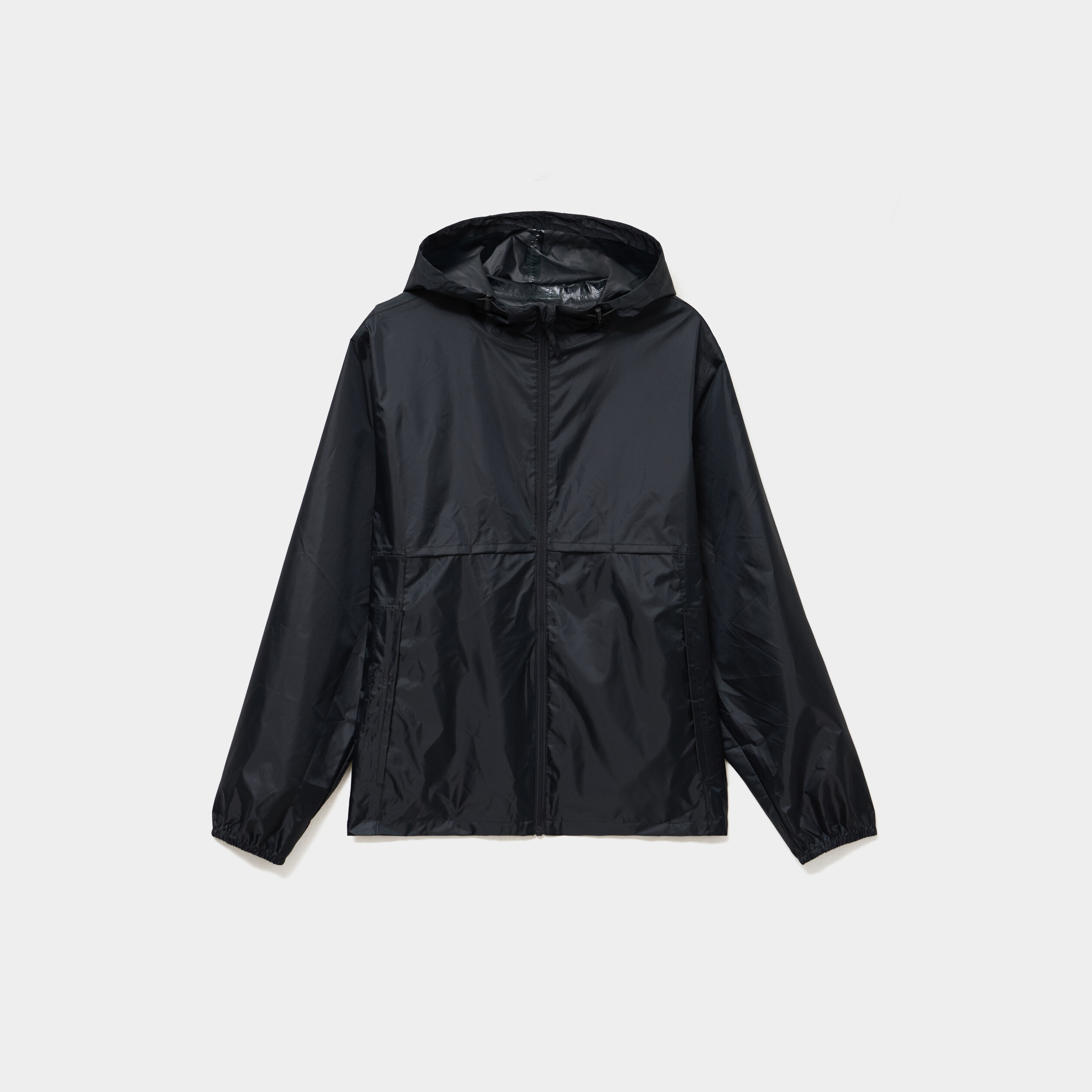 Veste coupe-vent imperm&eacute;able &agrave; capuche noir mixte