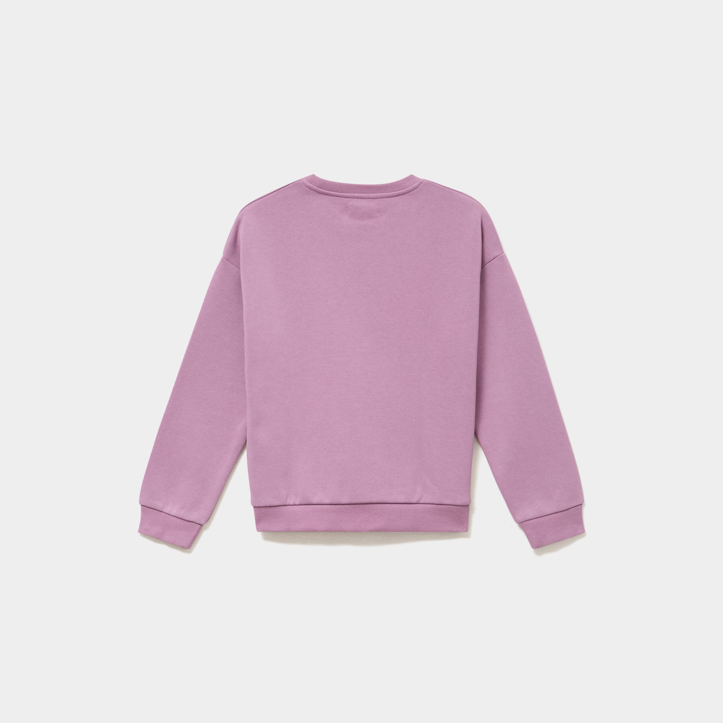 Sweat col rond manches longues mauve fille