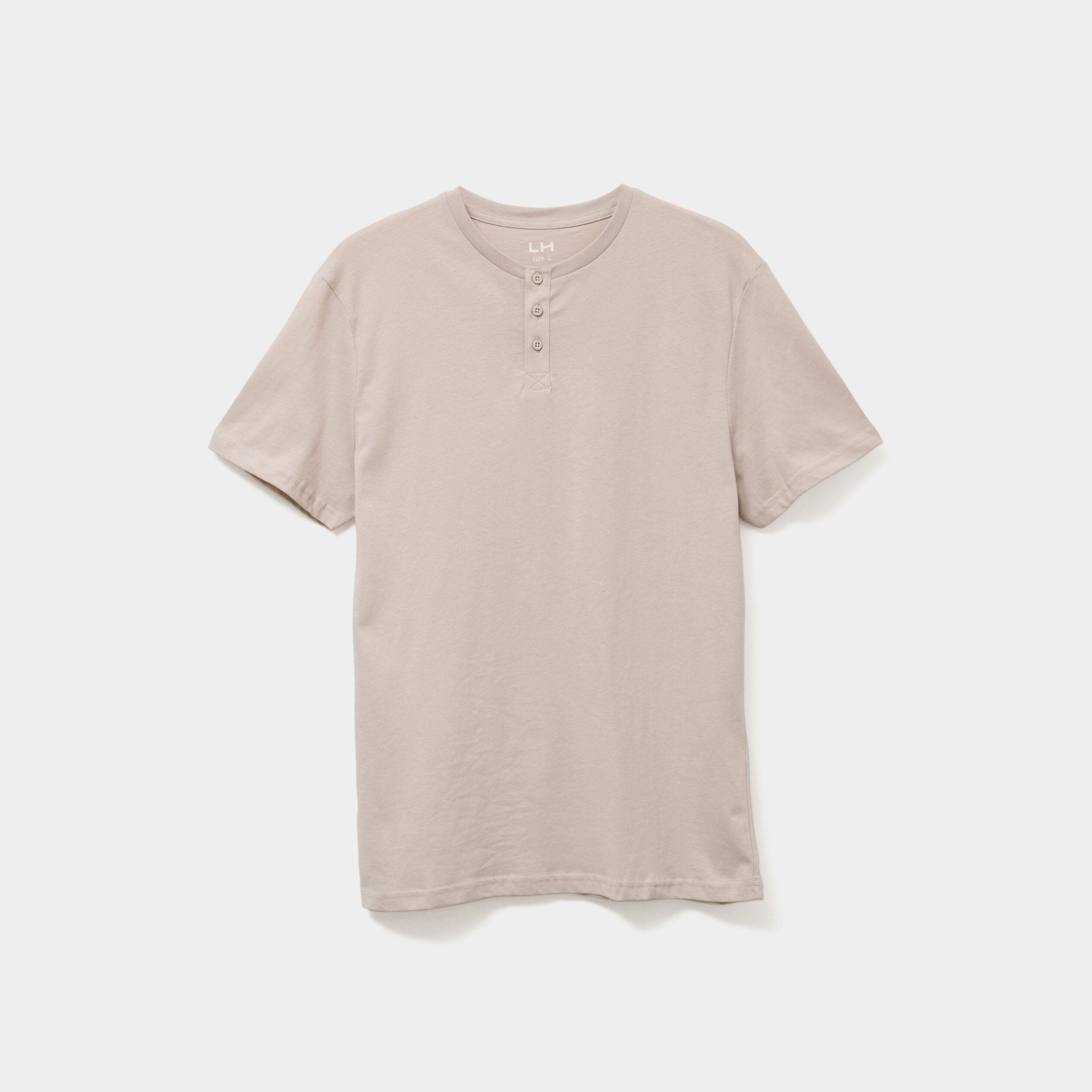 t shirt col tunisien manches courtes gris clair homme T-shirt col tunisien manches courtes gris clair homme