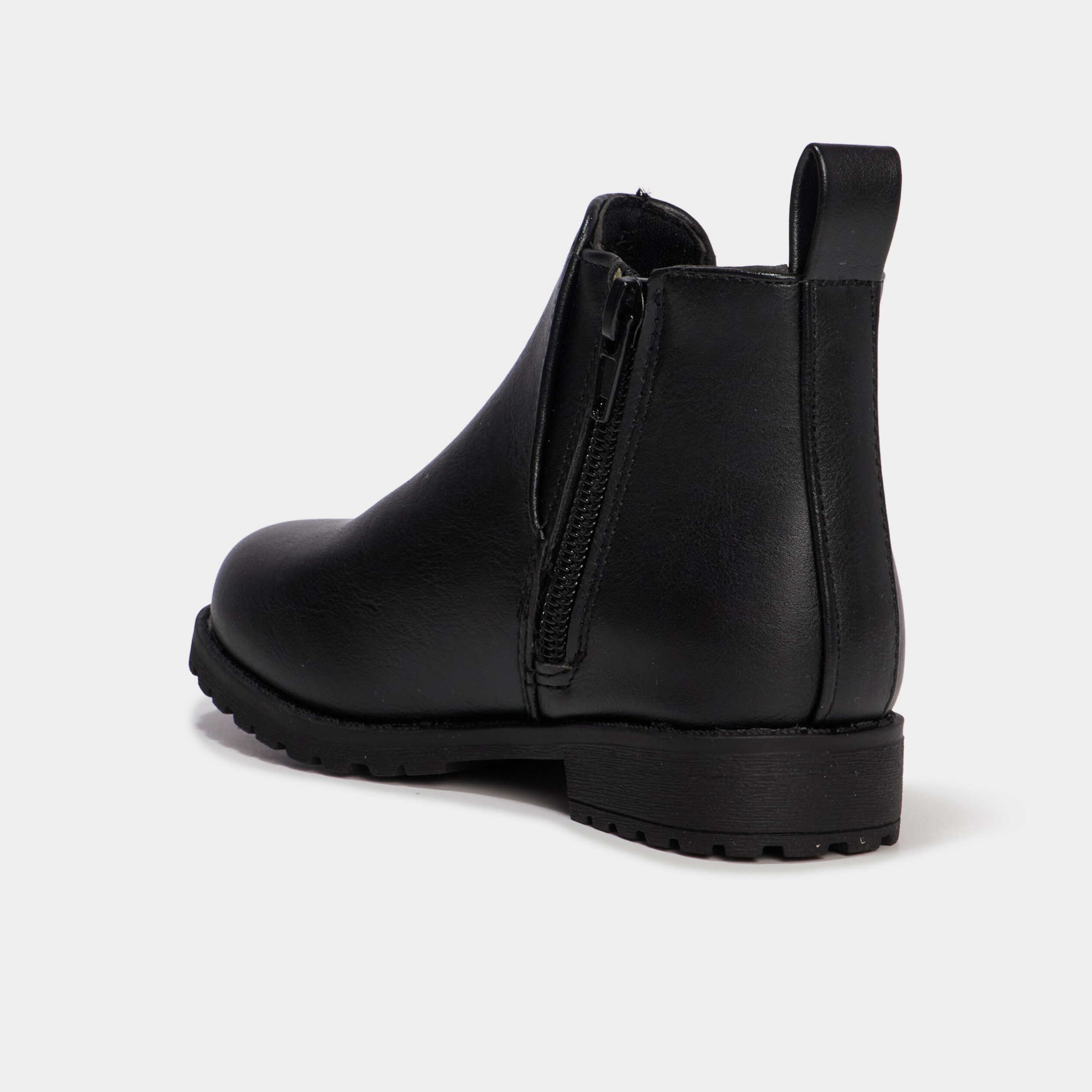 Boots chelsea zipp&eacute;es noir fille