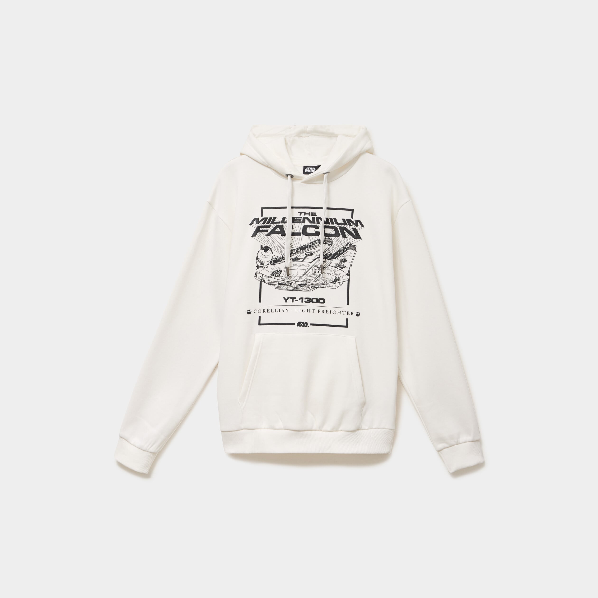 Sweat hoodie 1 poche &agrave; capuche Star Wars ivoire homme