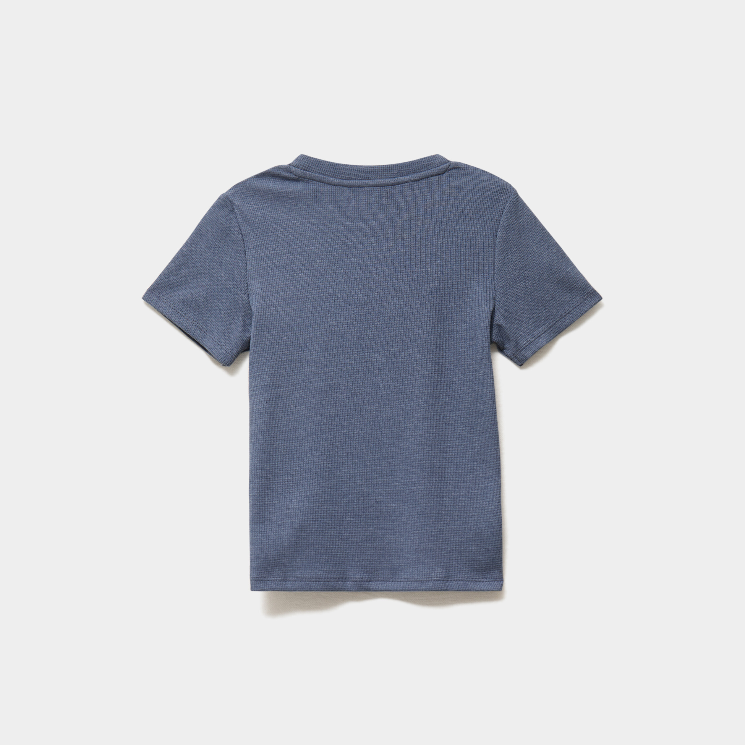 Ensemble pyjama short et t-shirt textur&eacute; bleu gris gar&ccedil;on