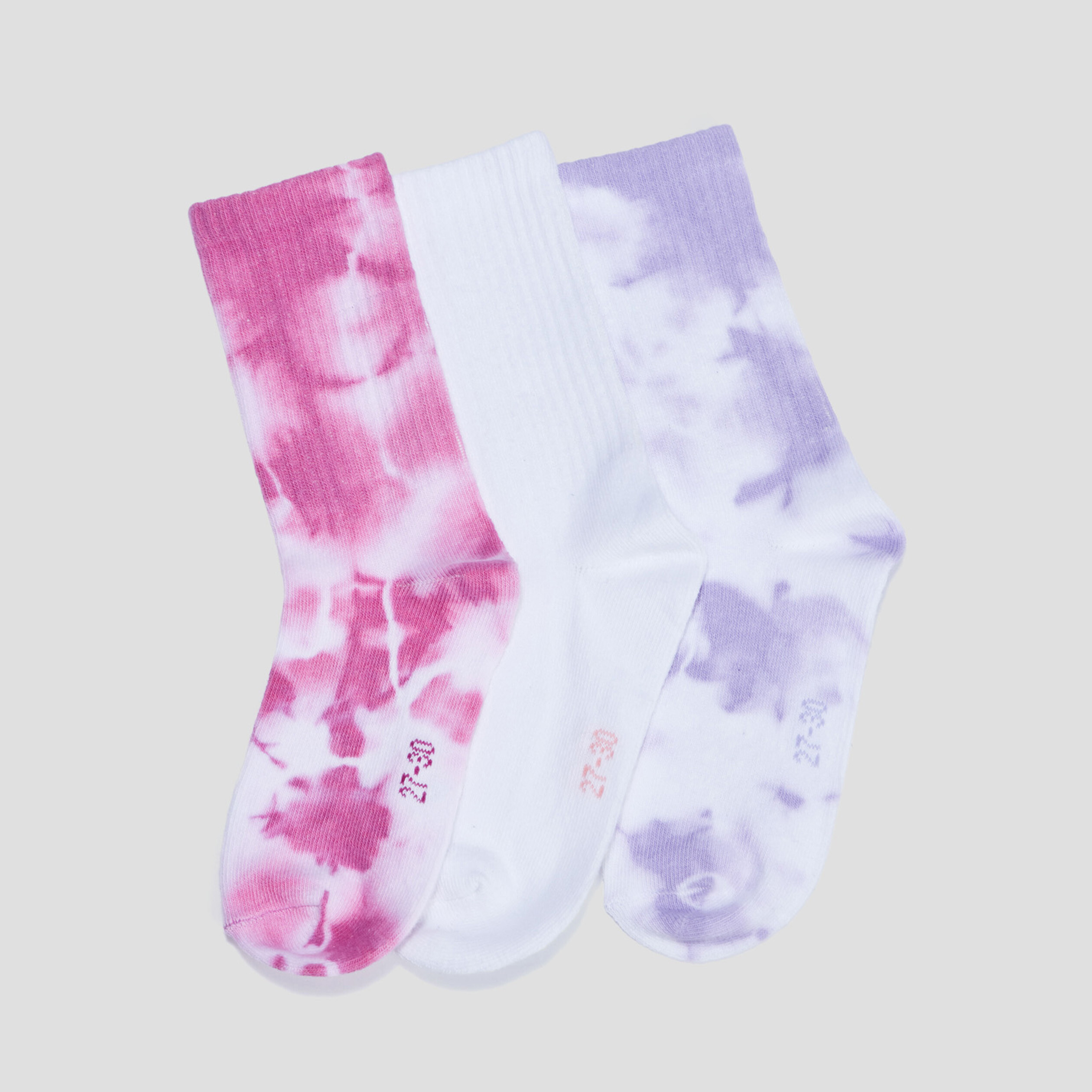 Lot de 6 paires de chaussettes femme coton Blanc Violet EcoDim Sport