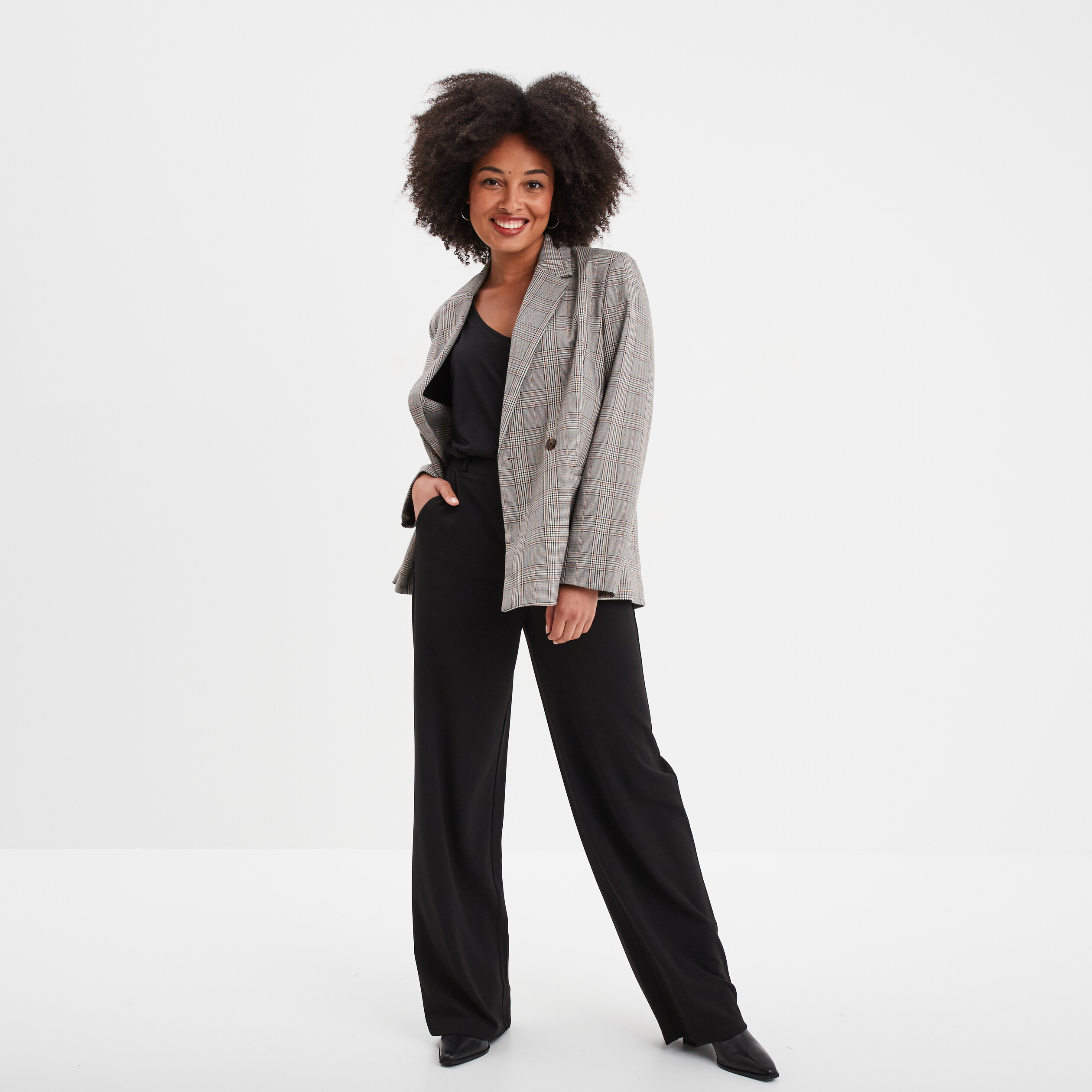 debardeur col en v noir femme Débardeur col en V noir femme