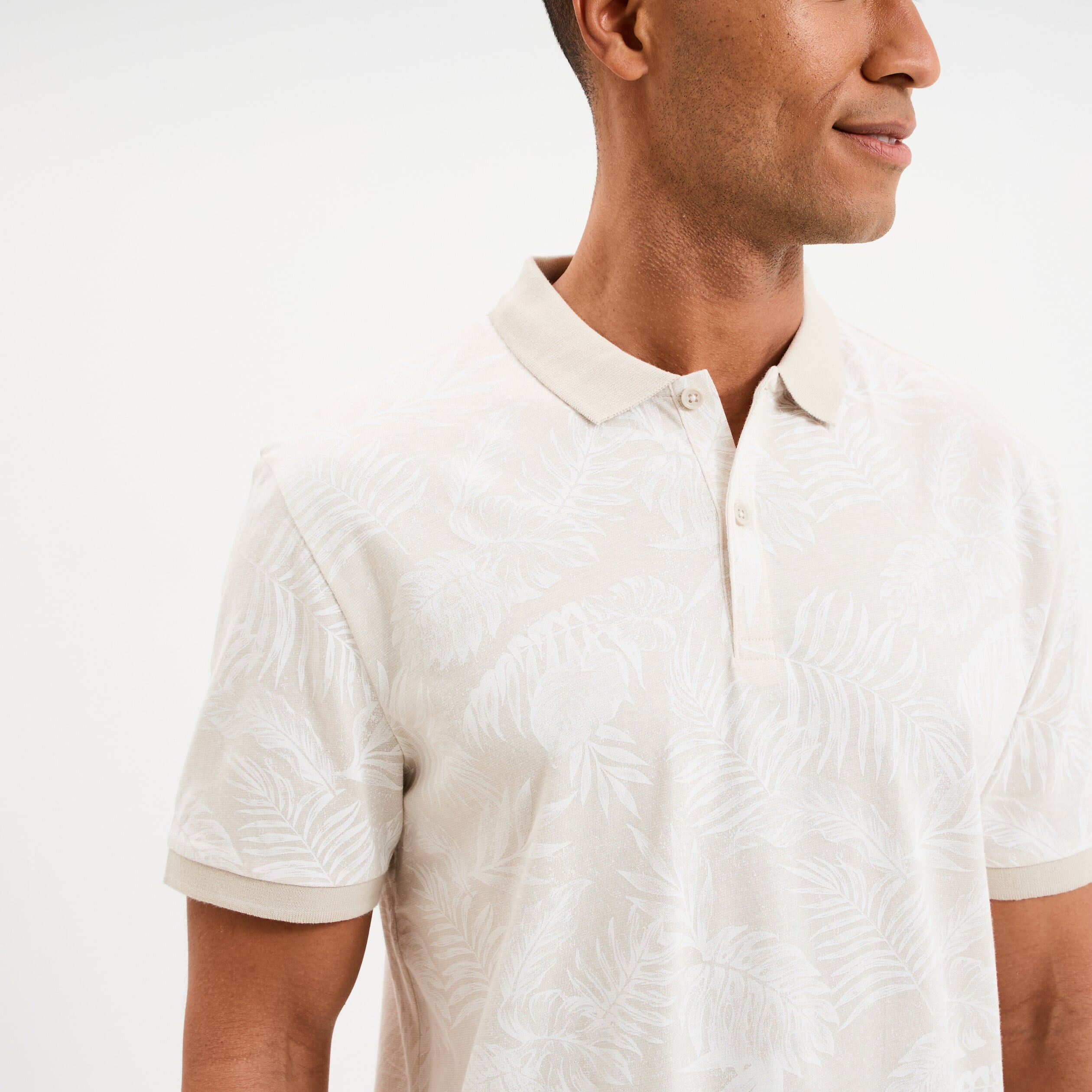 Polo jersey droit manches courtes coton gris homme