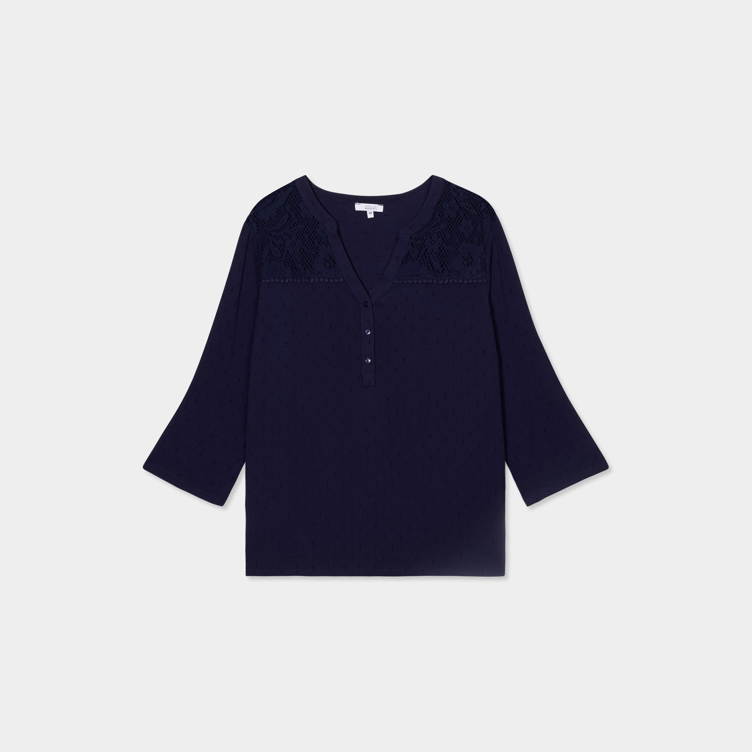 Débardeur Femme Dentelle Plumetis Bleu Marine - Taille 3X, Neuf Avec étiquette