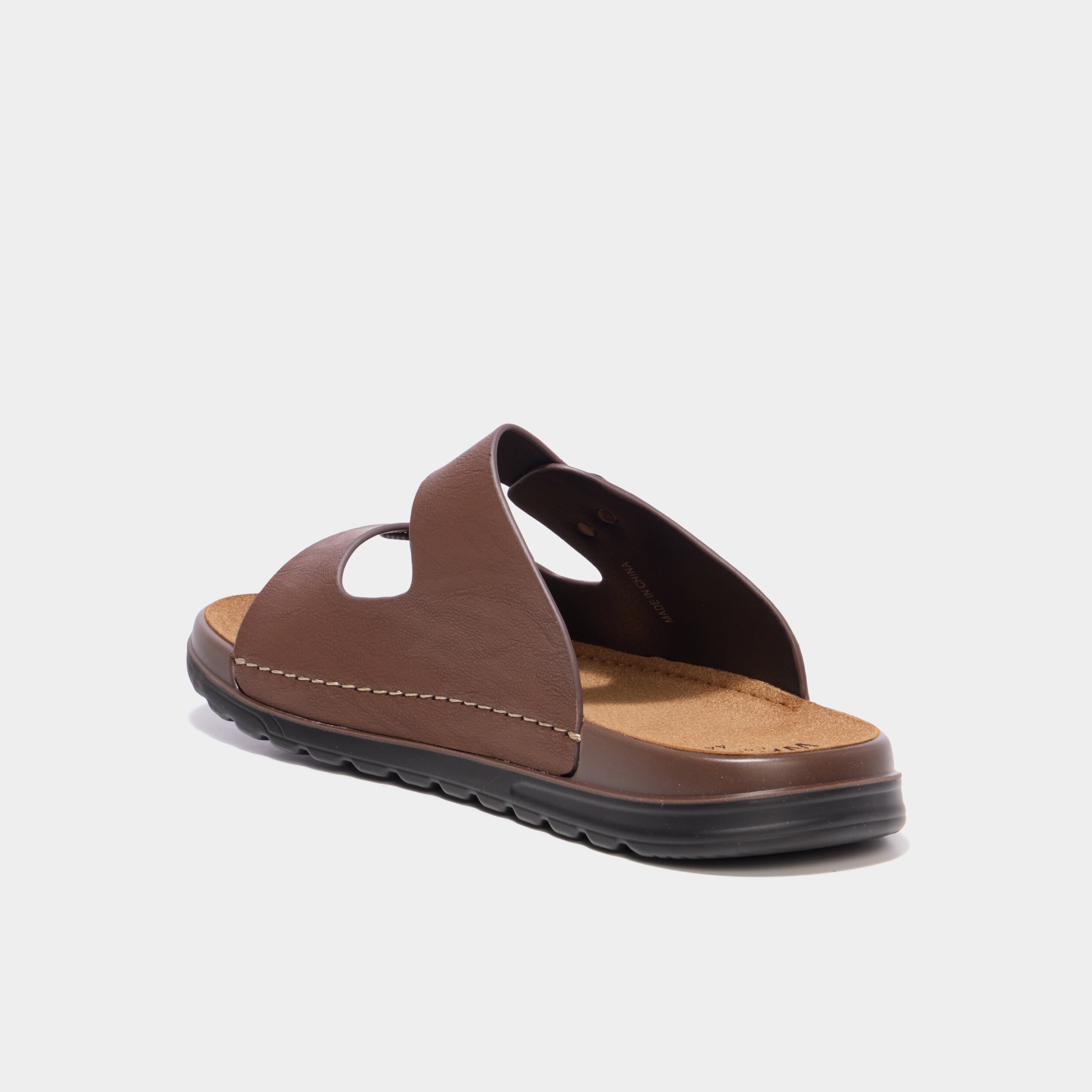 Mules avec boucles marron homme