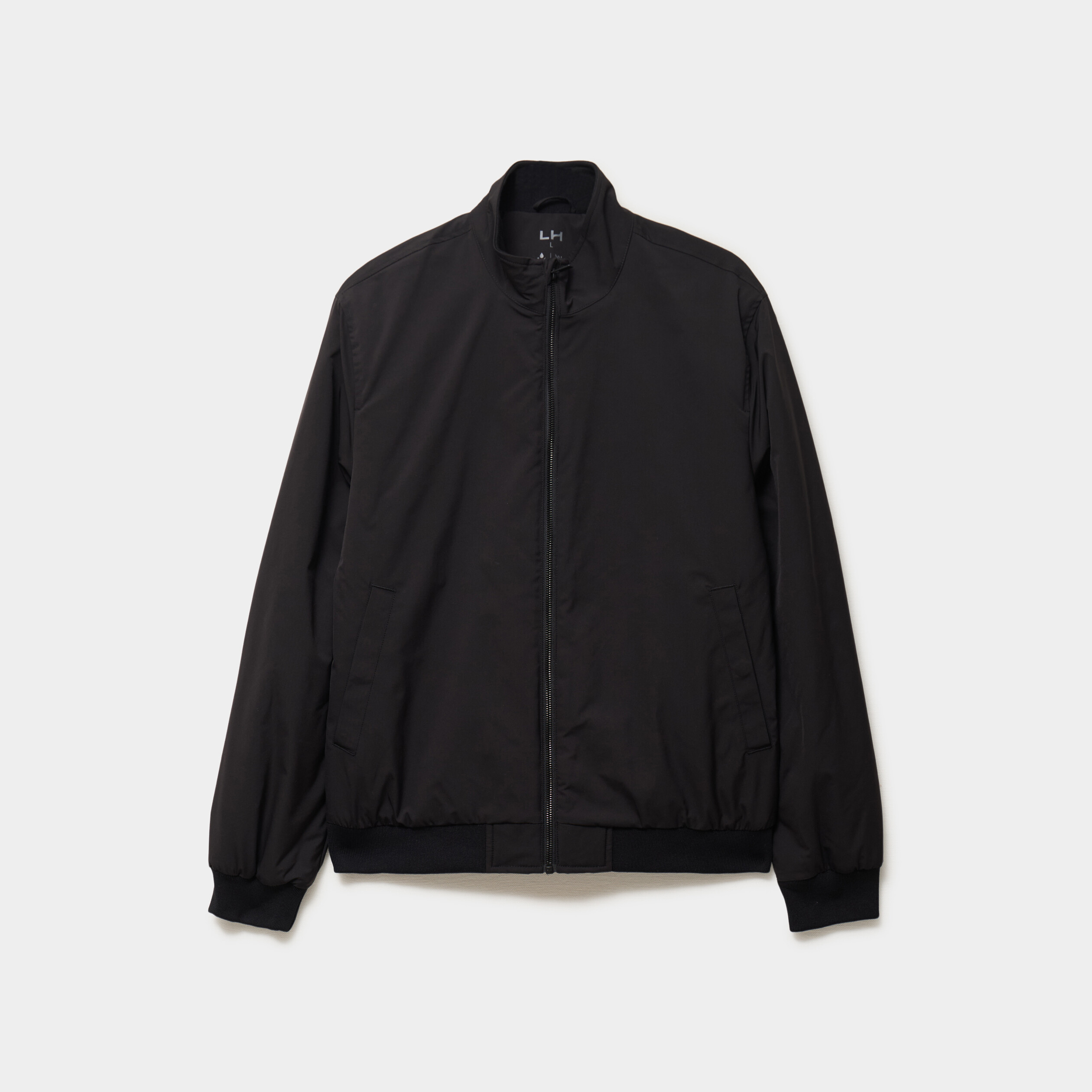 Blouson d&eacute;perlant col montant noir homme