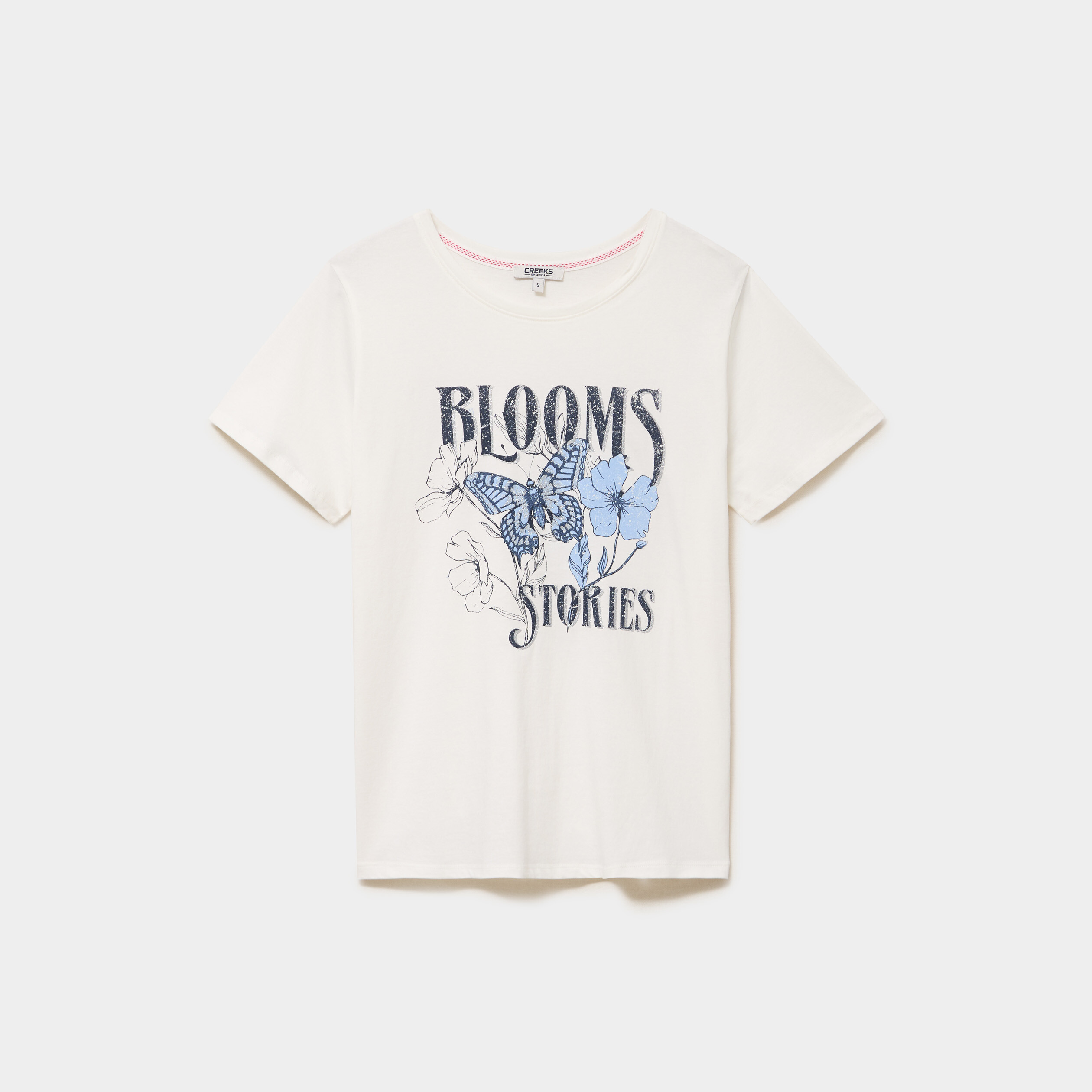 T-shirt ajust&eacute; manches courtes coton blanc femme