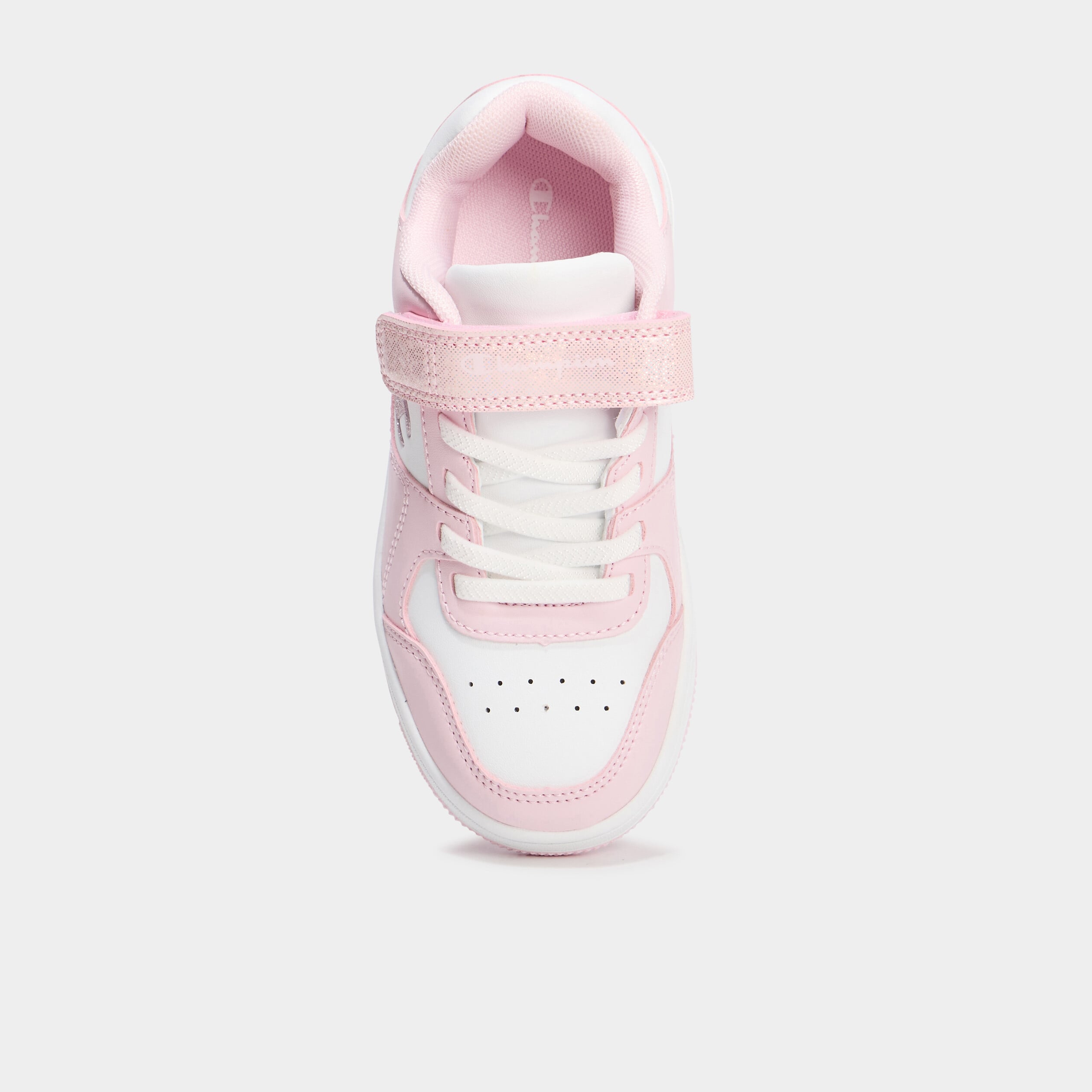 Baskets &agrave; scratchs Champion RD18 LOW rose pastel fille
