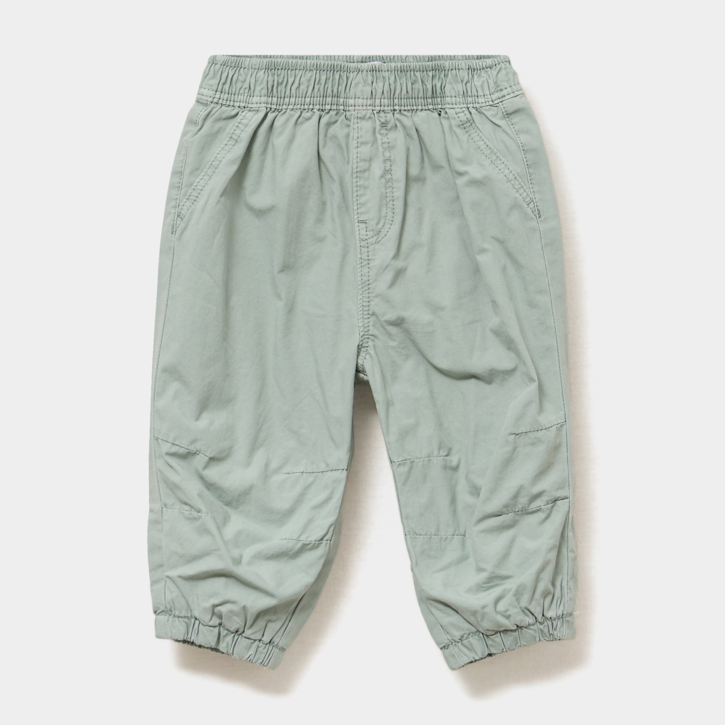 Pantalon jogger doublage coton vert pastel b&eacute;b&eacute; fille