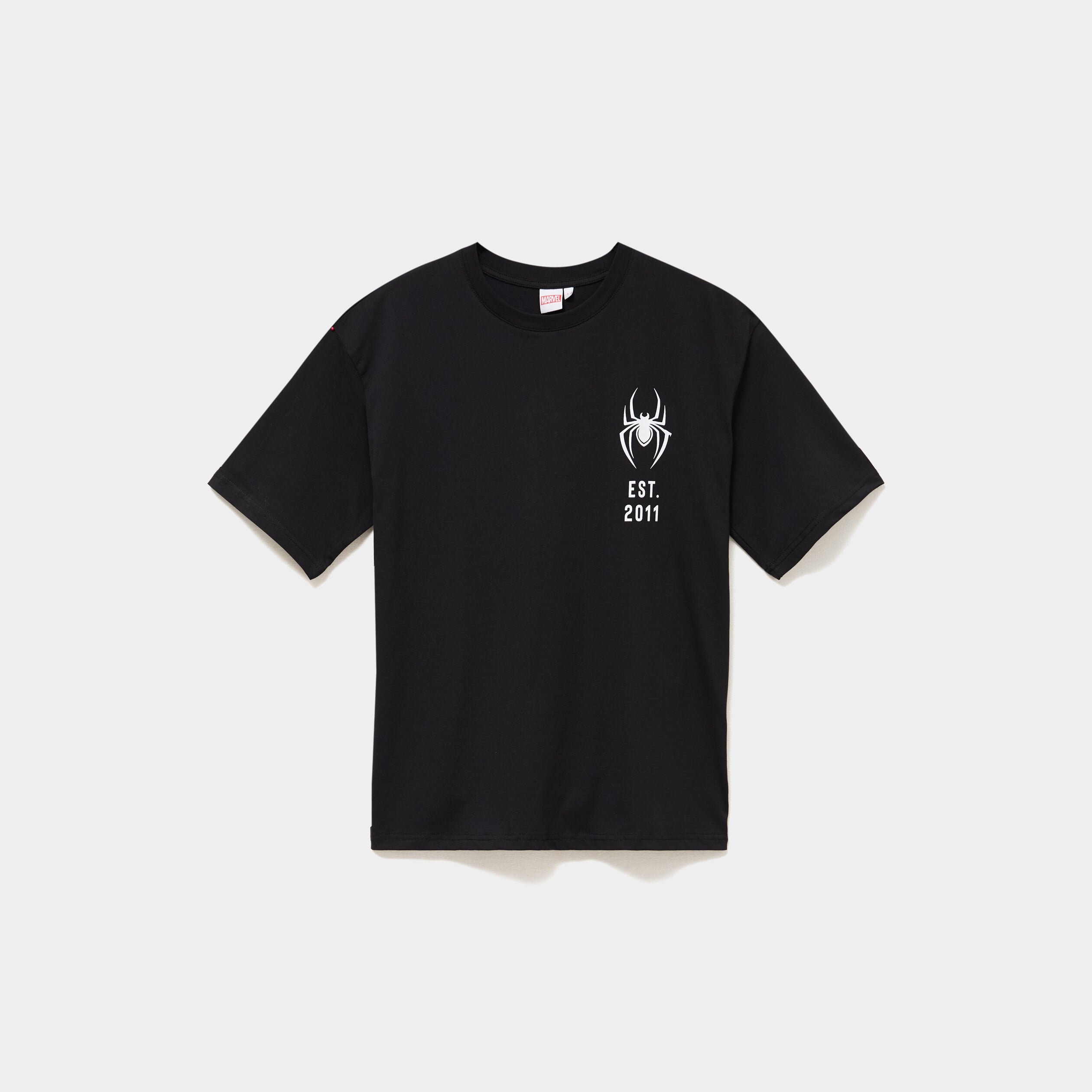 T-shirt relax manches courtes Spider-Man noir homme