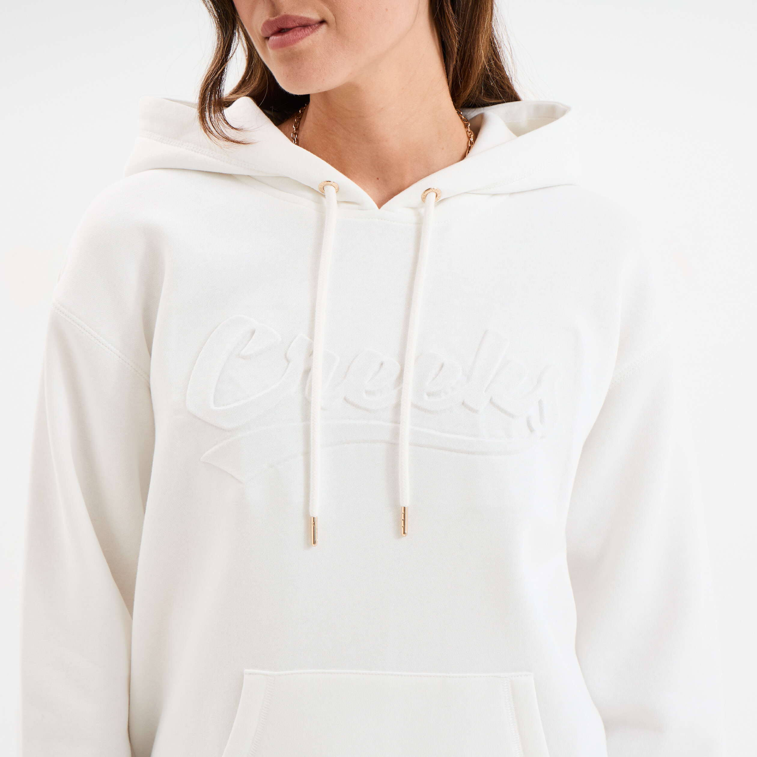 sweat a capuche hoodie creeks original blanc femme Sweat à capuche hoodie Creeks Original blanc femme