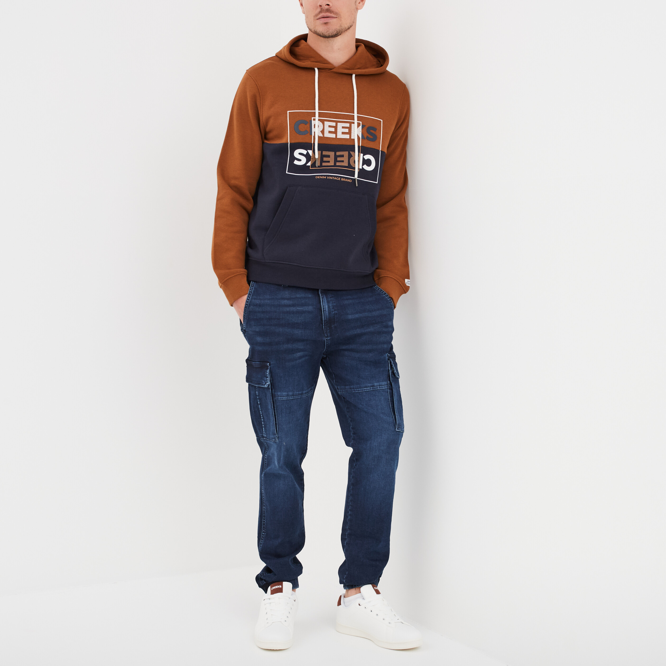 Jeans cargo slim Liberto denim stone homme