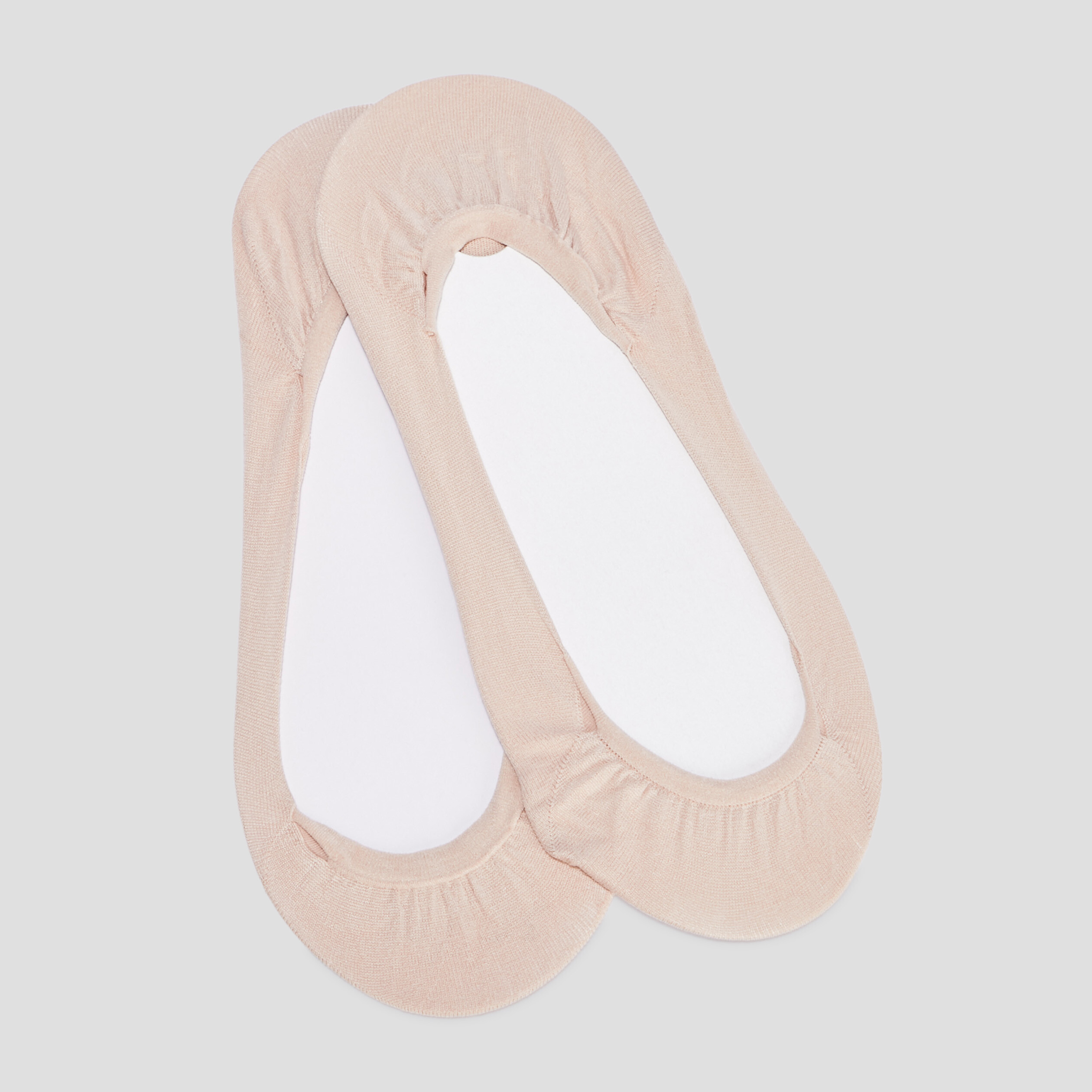 Lot de 2 chaussettes invisibles beige femme