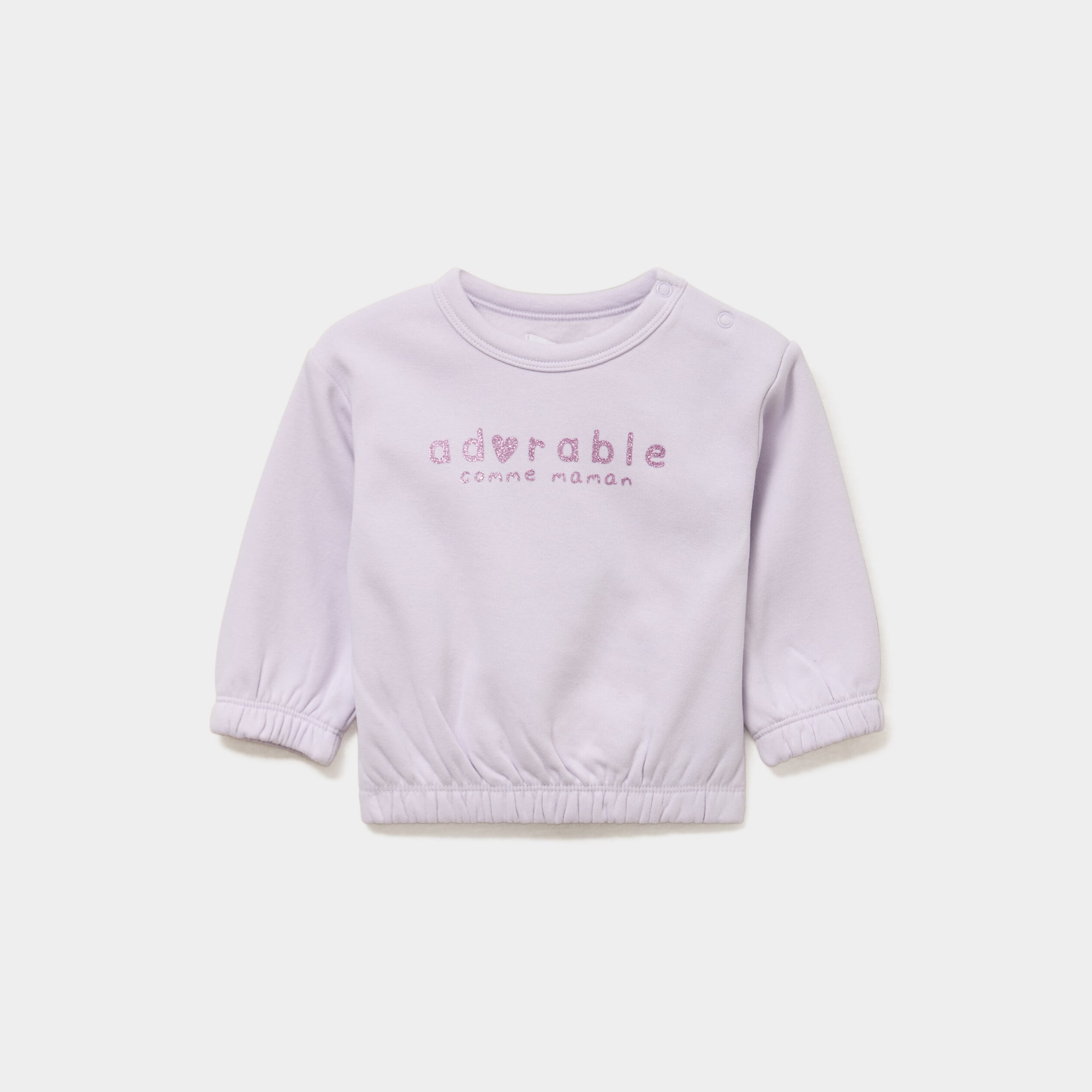 Sweat col rond manches longues parme b&eacute;b&eacute; fille