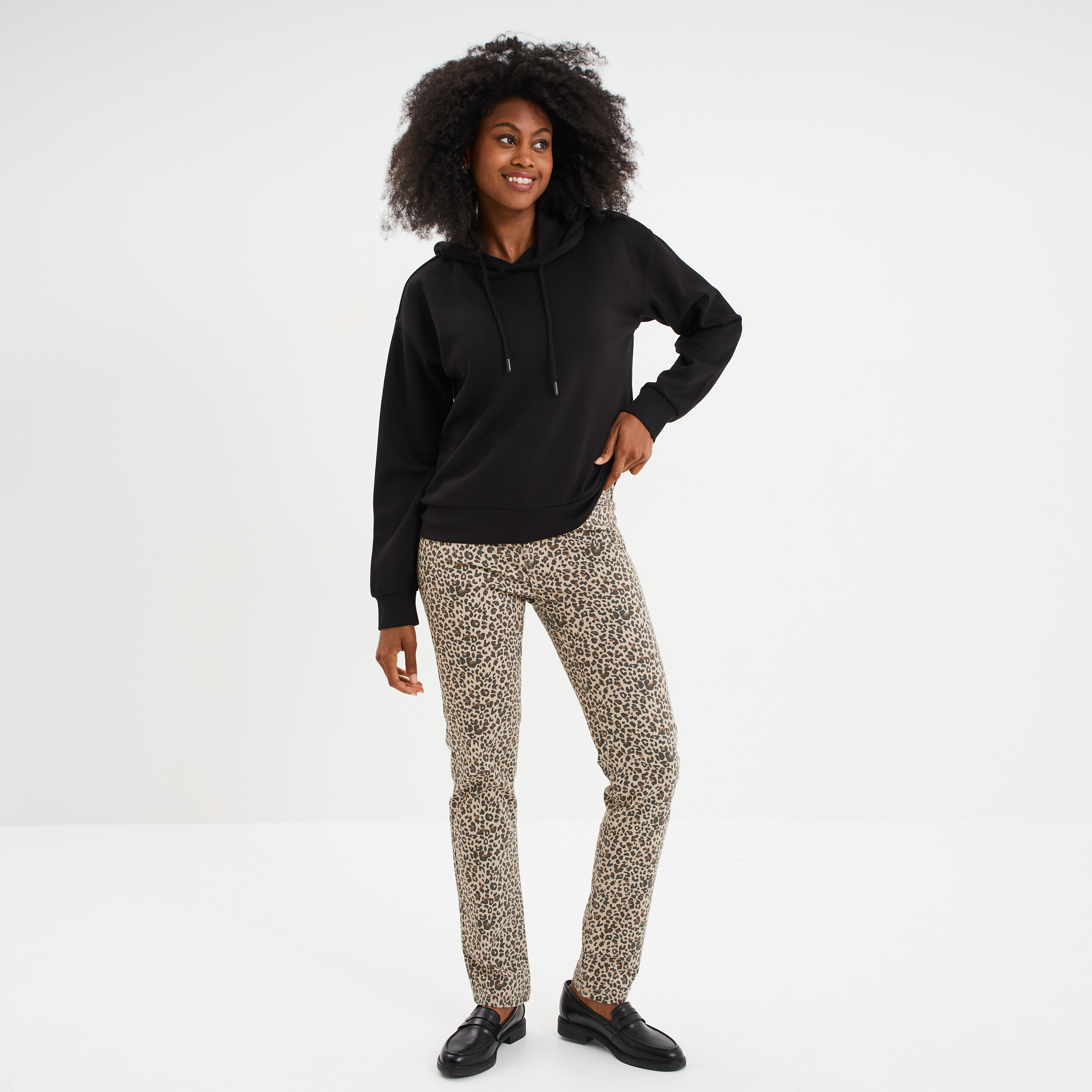 pantalon slim en coton elasthanne creme femme Pantalon slim en coton elasthanne creme femme