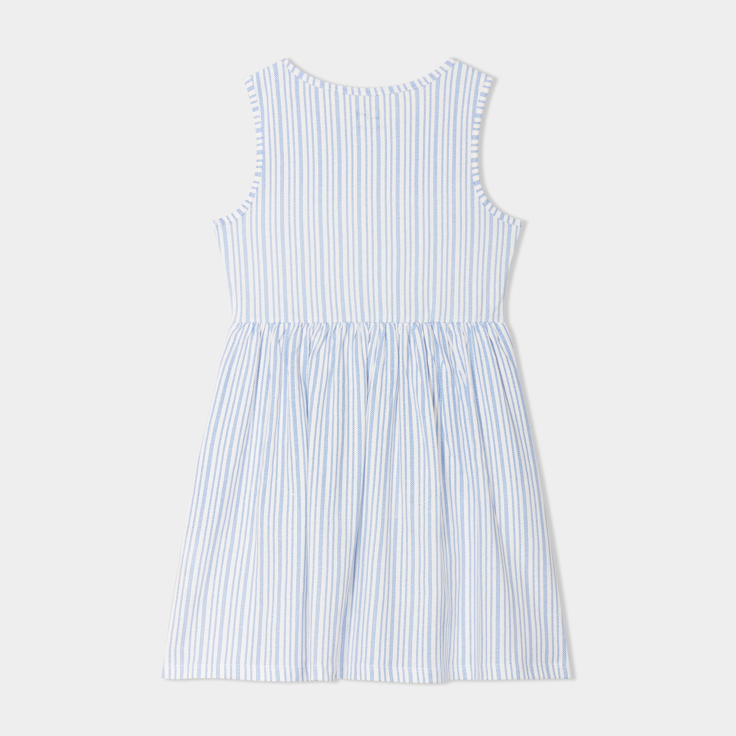 Robe patineuse sans manches coton ecru fille