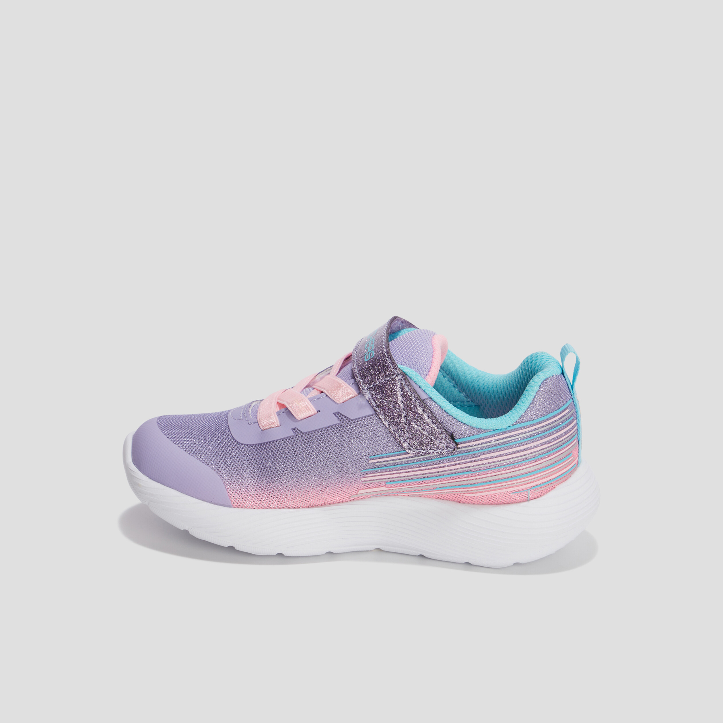 Baskets à scratchs Skechers Shimmer bleu lavande fille