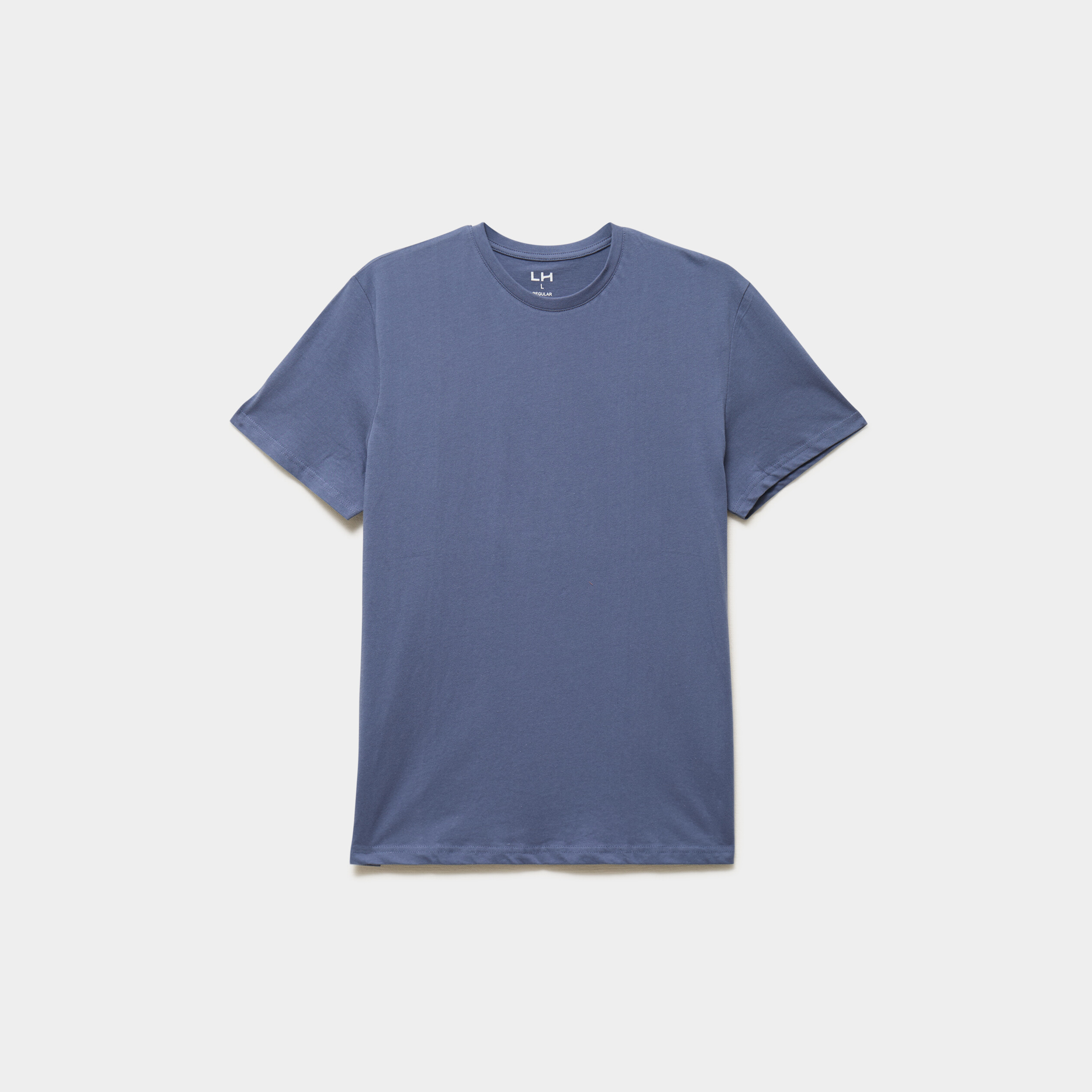 T-shirt droit en coton manches courtes bleu lavande homme