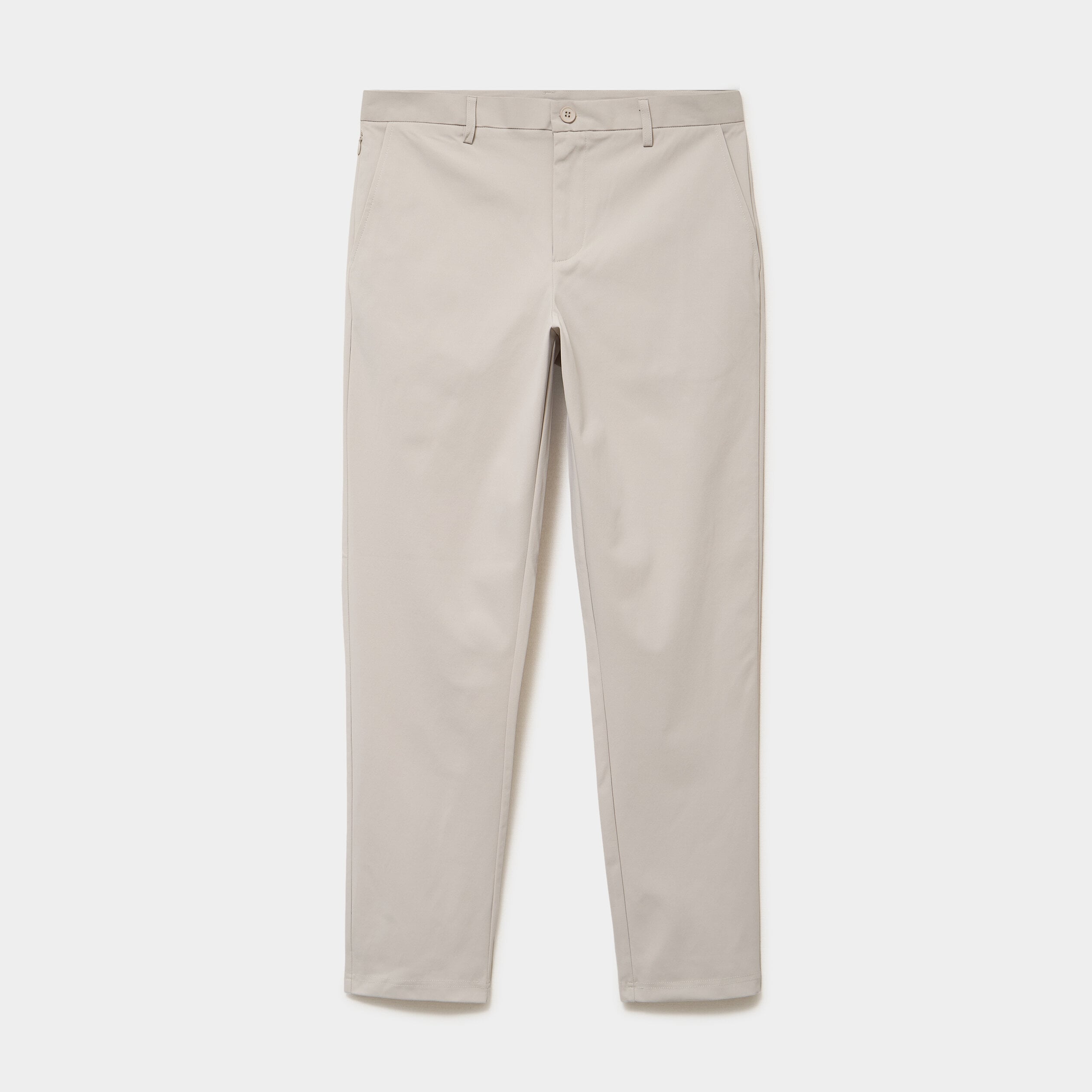 Pantalon chino slim sans repassage gris clair homme