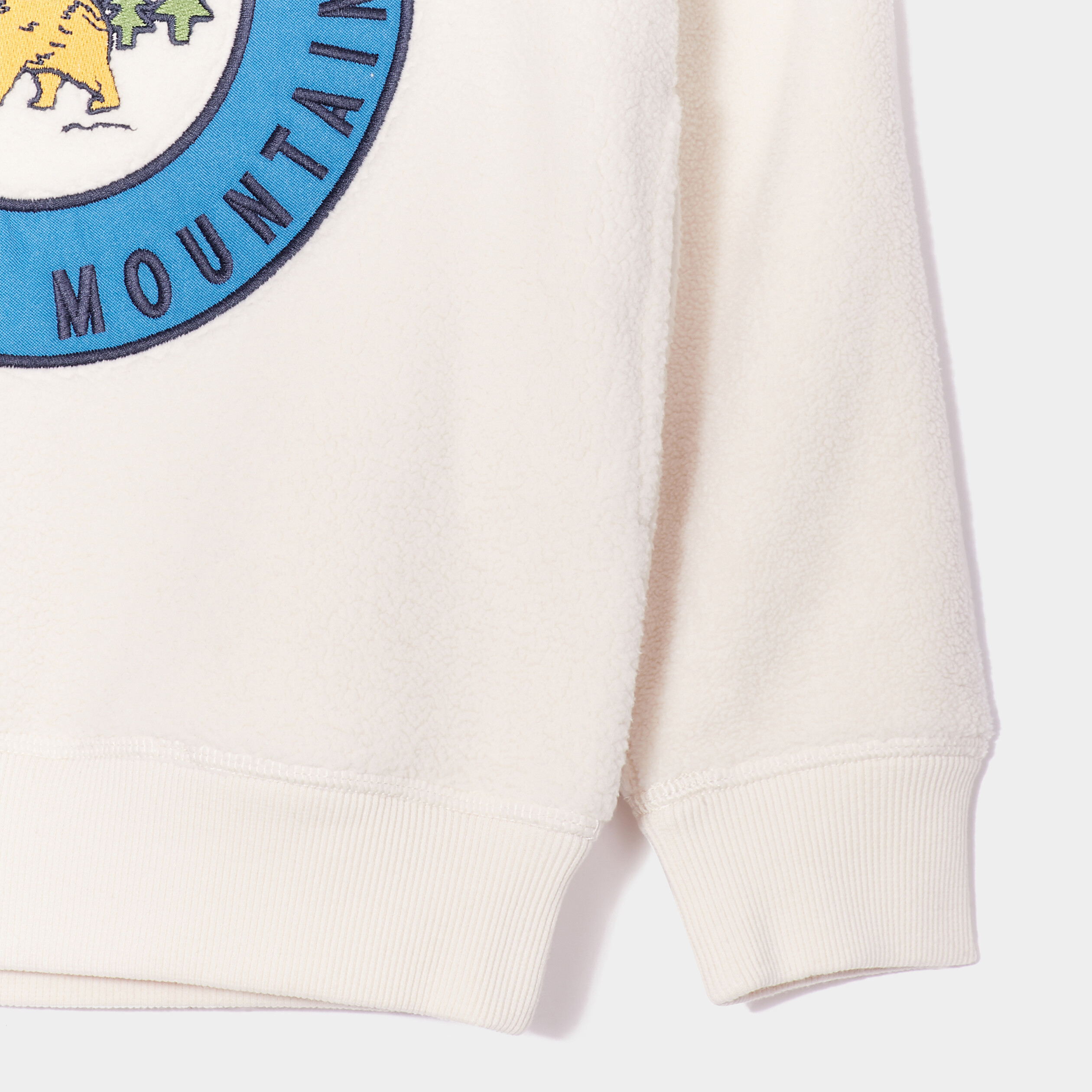 Sweat hoodie laine mouton Creeks blanc garçon