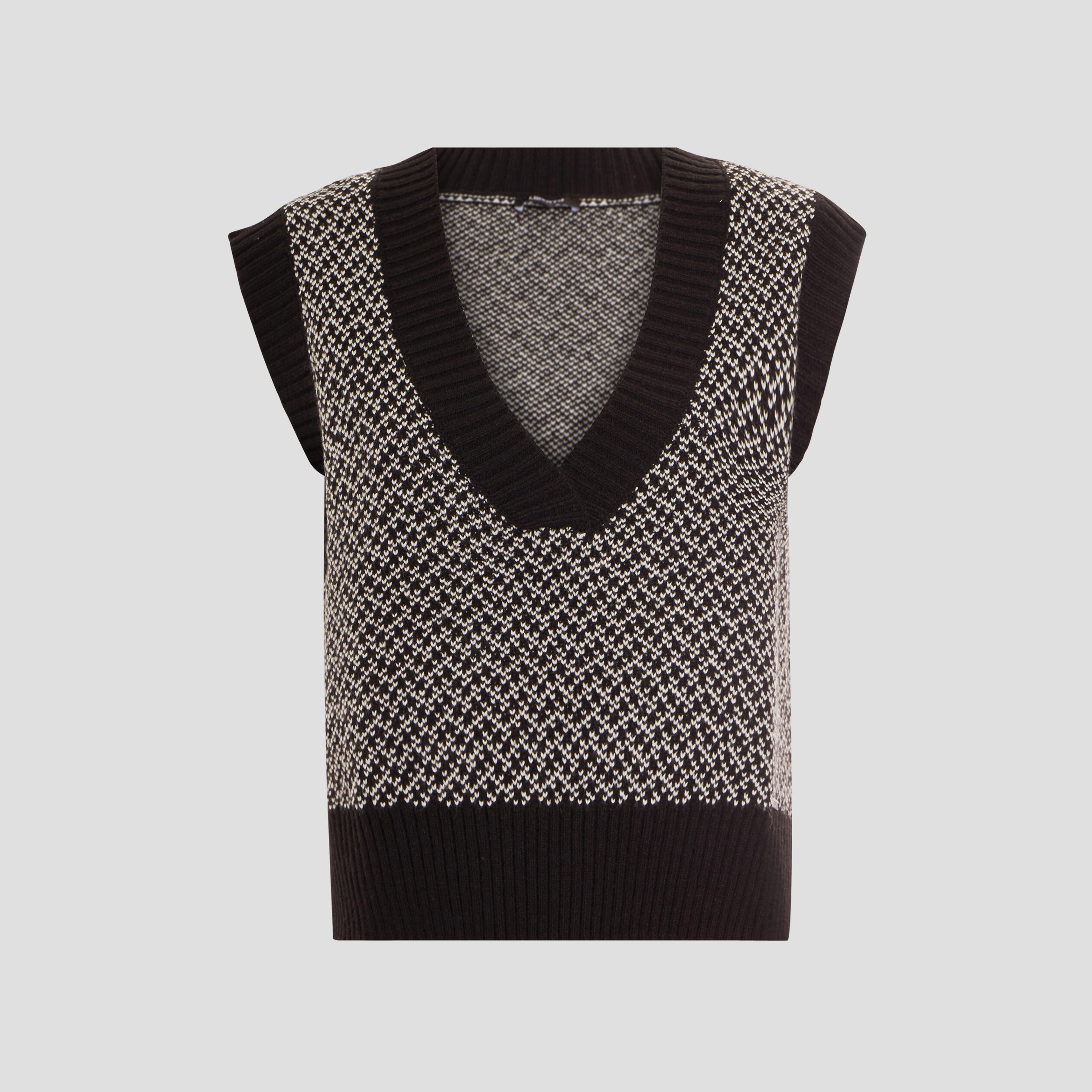 Pull sans manches noir femme