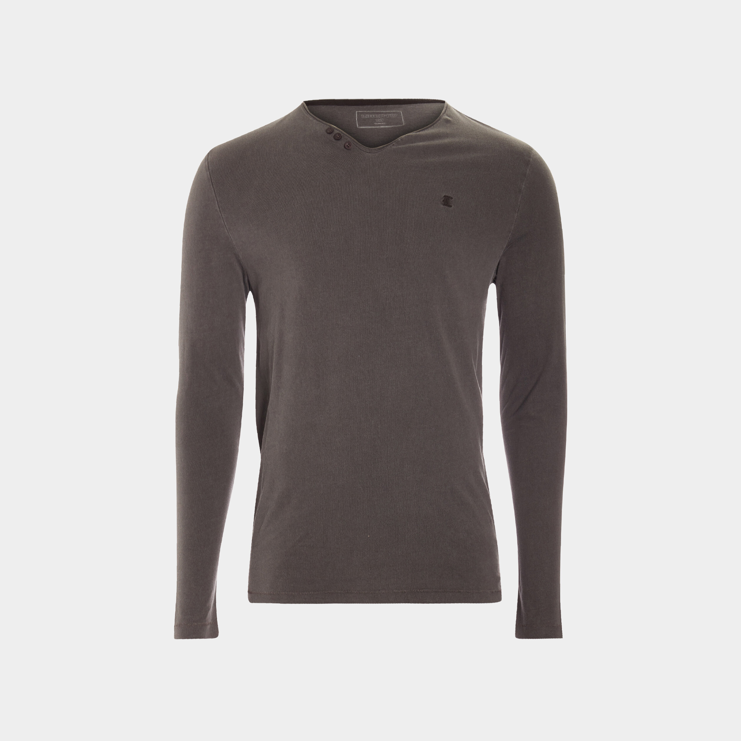 t shirt manches longues liberto gris fonce homme T-shirt manches longues Liberto gris foncé homme
