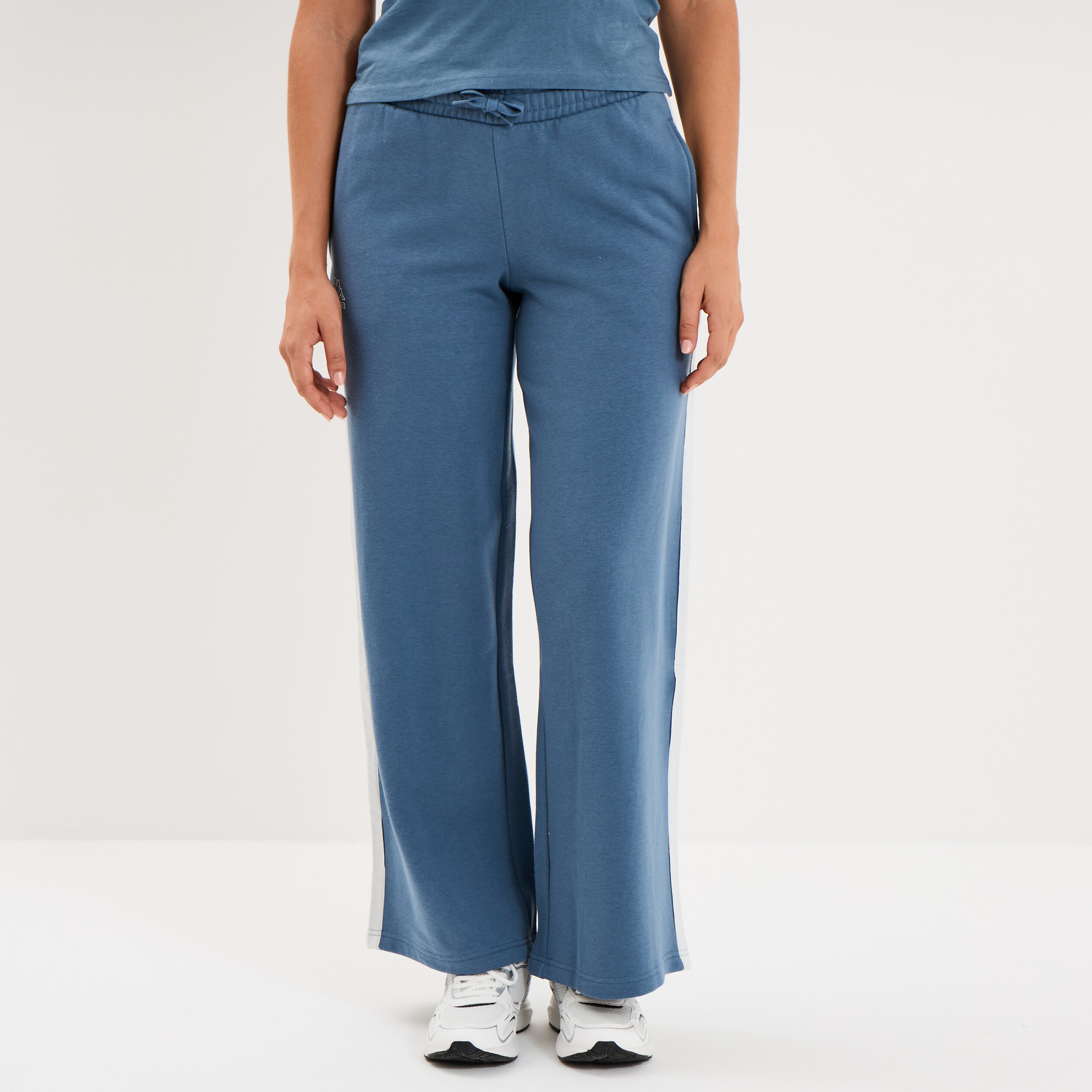 Pantalon de jogging molleton droit Kappa bleu femme
