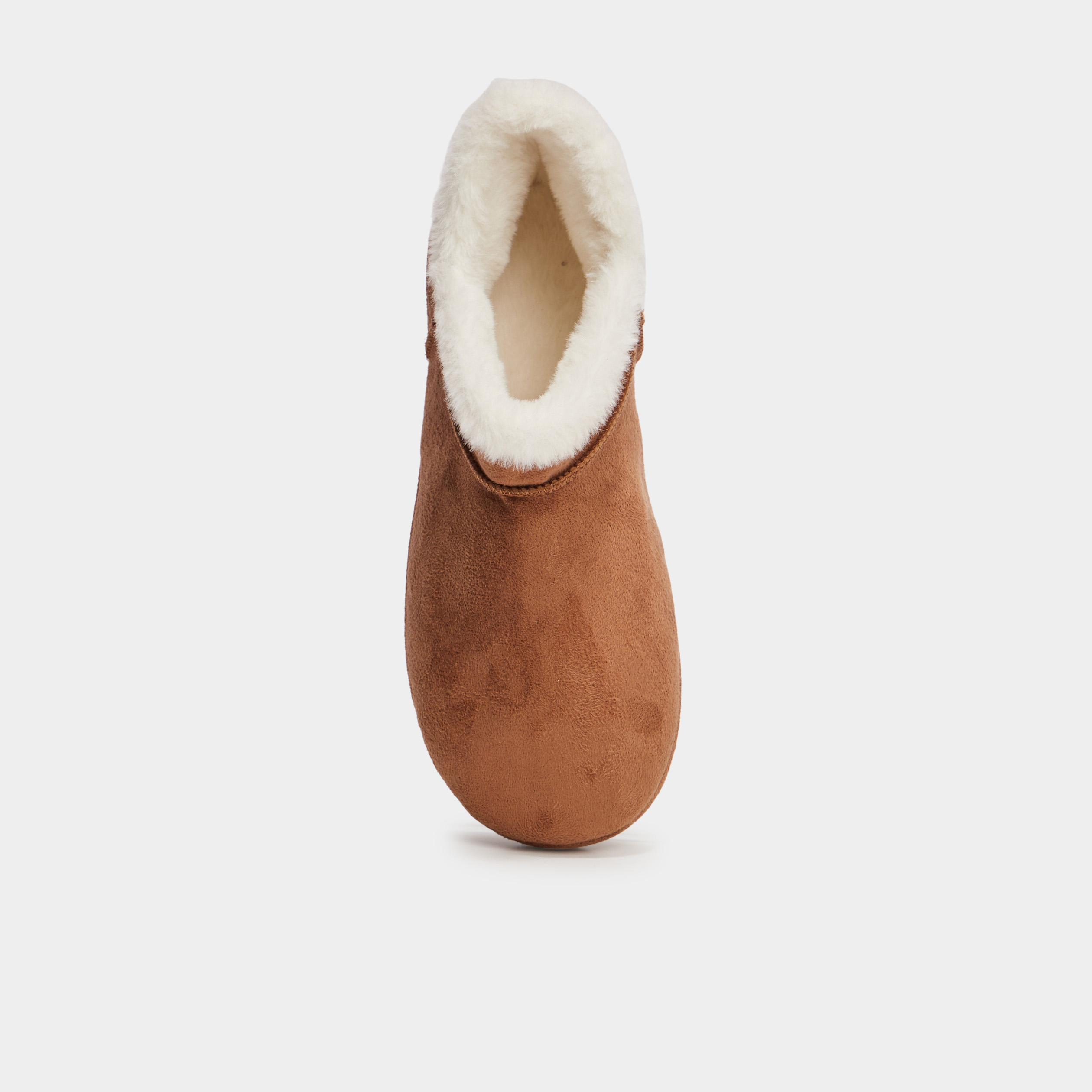 Chaussons bottines fourr s camel femme