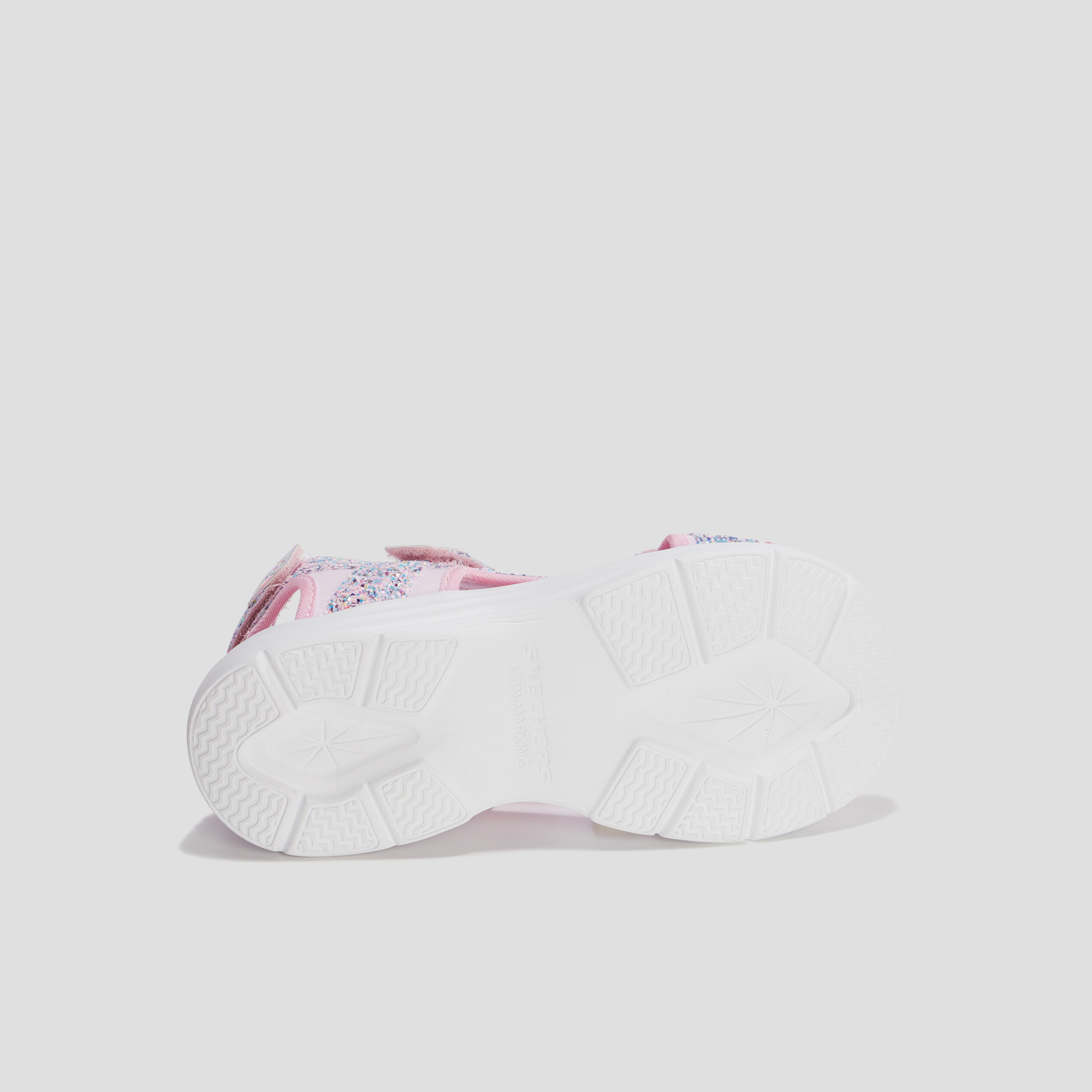sandales a scratchs lumineuses skechers rose clair fille Sandales à scratchs lumineuses Skechers rose clair fille