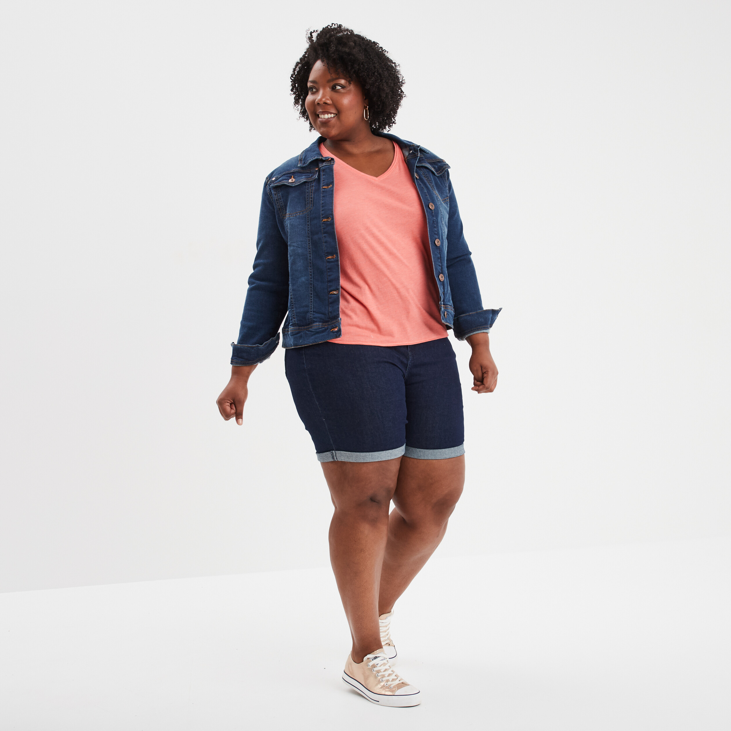 t shirt effet chine col en v avec poche rose femmegt T-shirt effet chiné col en V avec poche rose femme grande taille