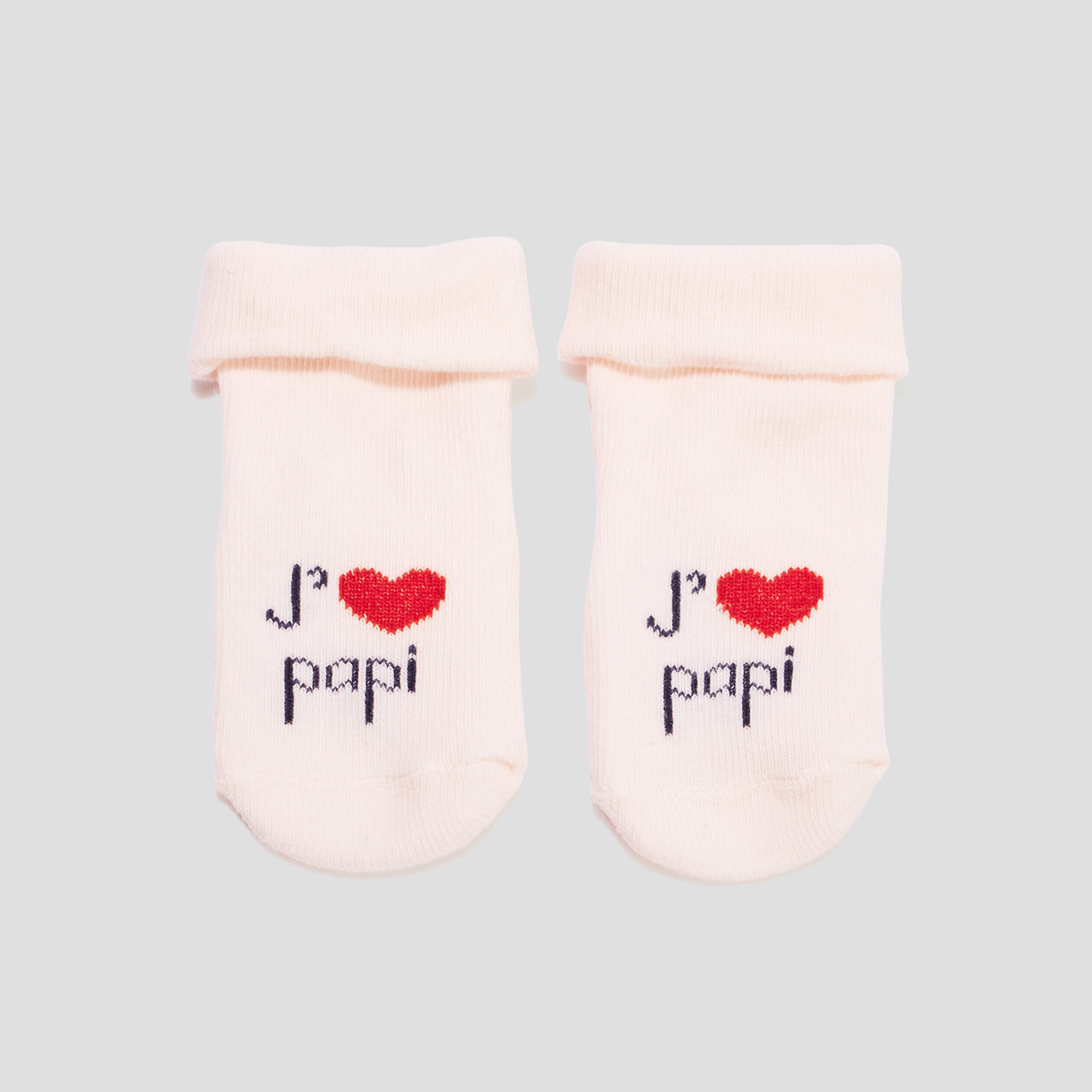 chaussettes printees en coton rose mixte Chaussettes printées en coton rose mixte