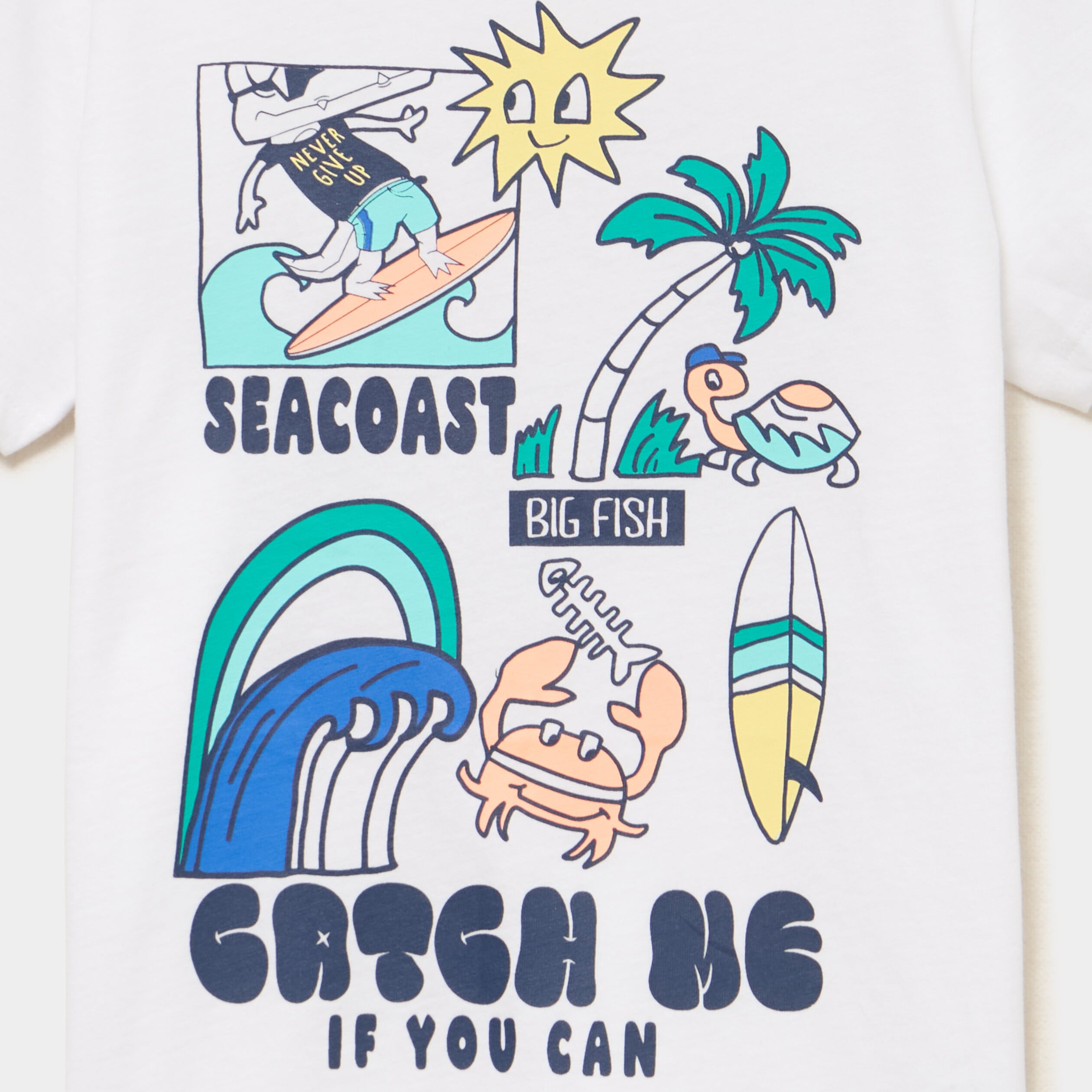 T-shirt manches courtes coton blanc gar&ccedil;on