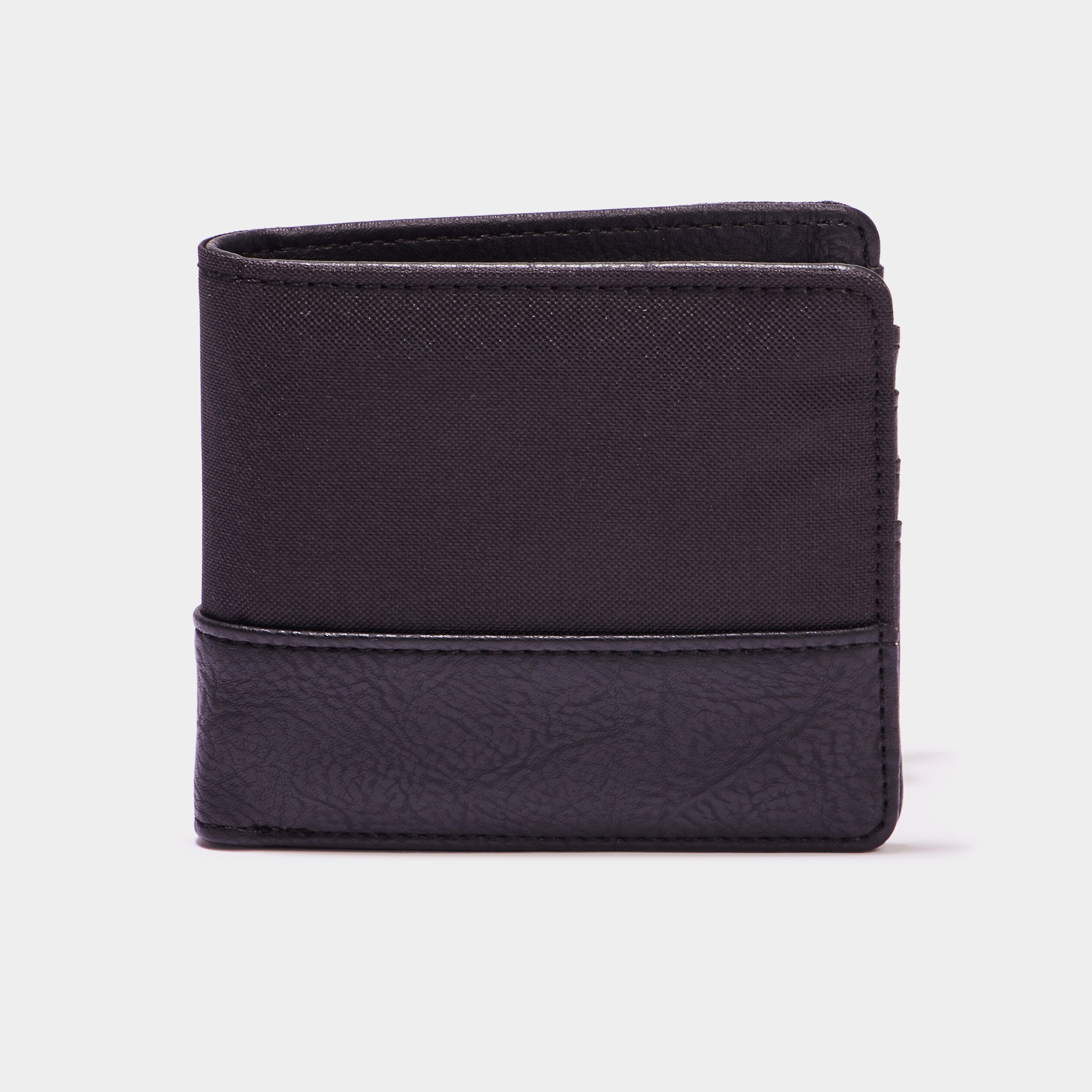 portefeuille bi matiere noir homme Portefeuille bi-matière noir homme