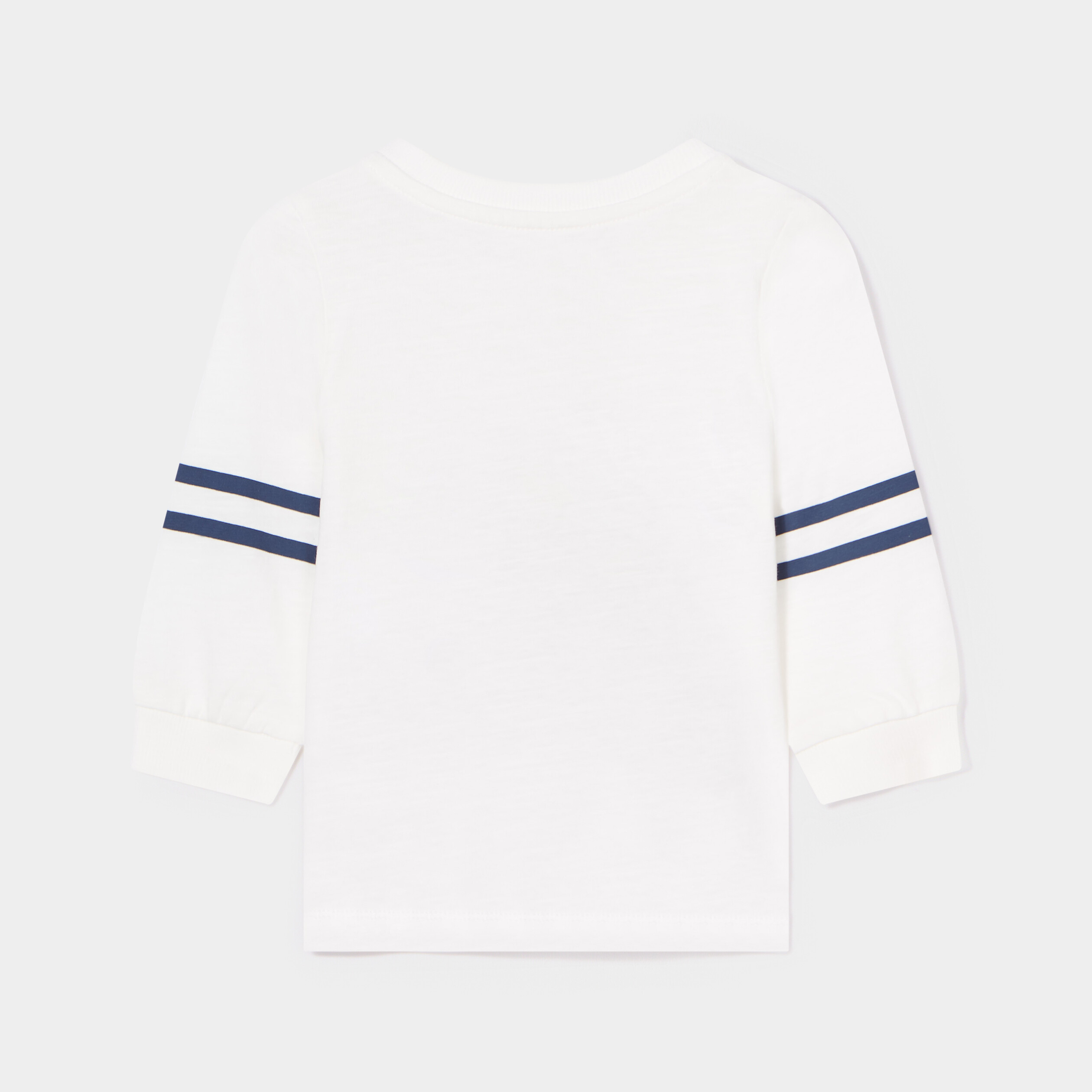 t shirt epaule boutonnee coton creeks blanc bebeg T-shirt épaule boutonnée coton Creeks blanc bébé garçon