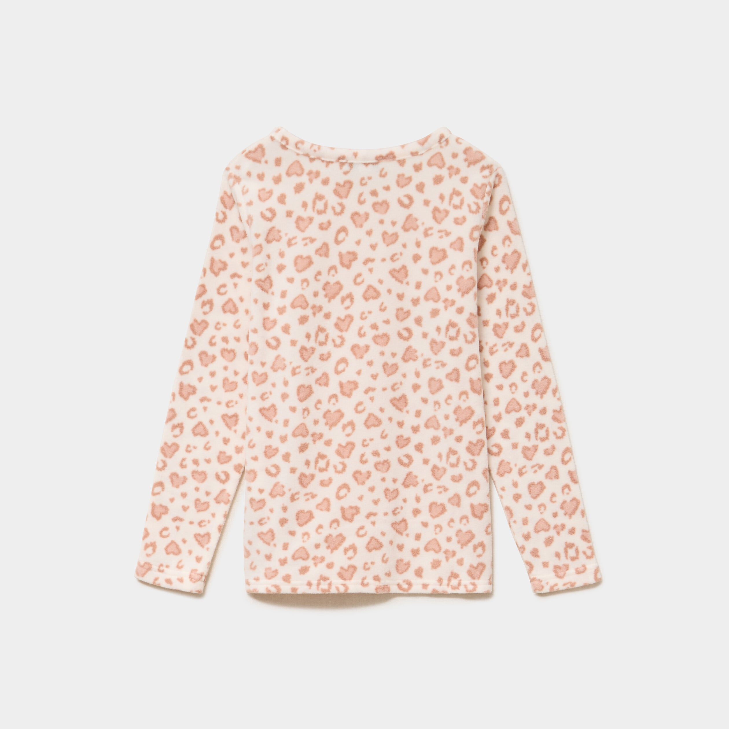 Ensemble pyjama 2 pi&egrave;ces micro polaire creme fille
