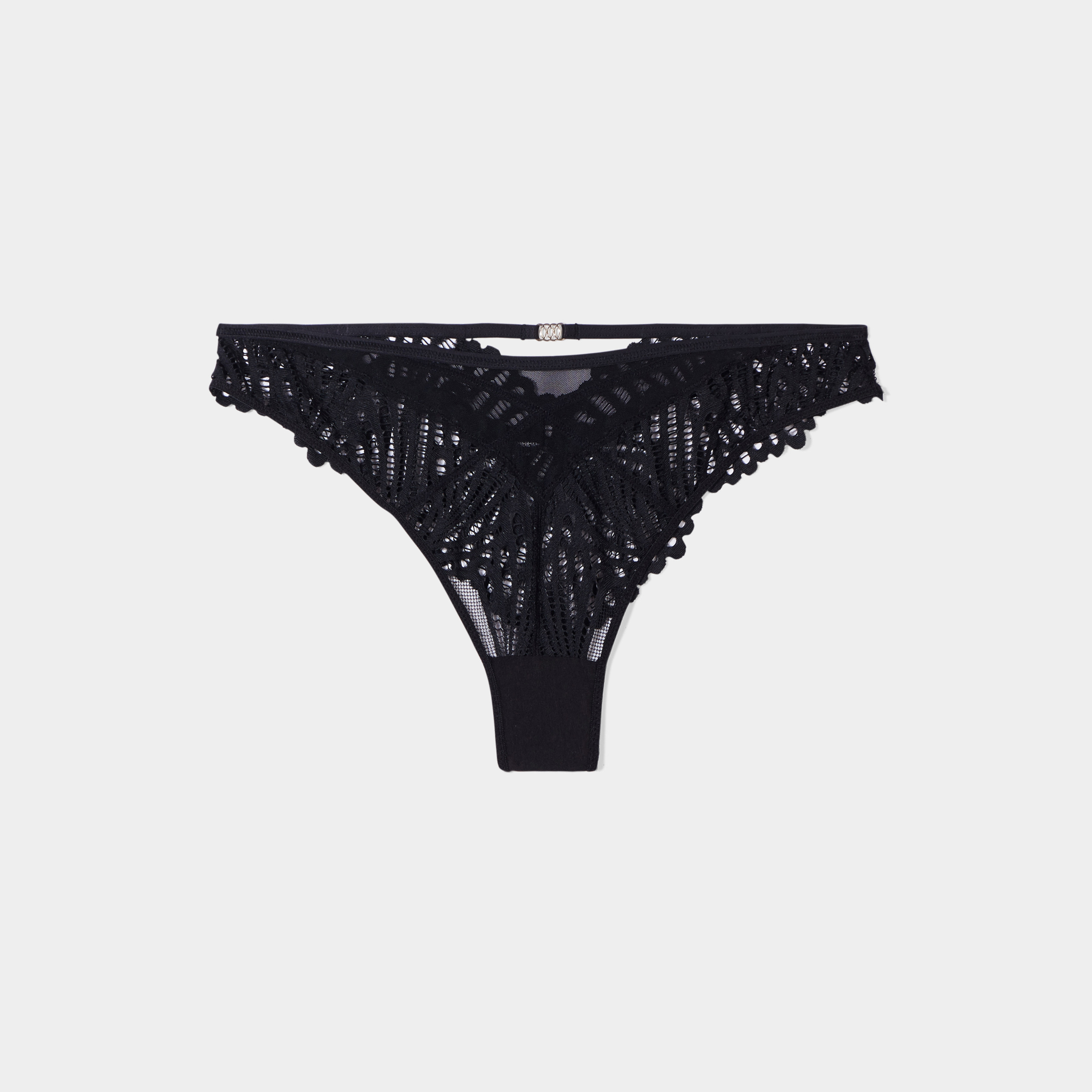 Pantalon Noir Chic Femme Mosquitos Avec Dentelle - Taille 40, Occasion En Excellent état, Style Soirée