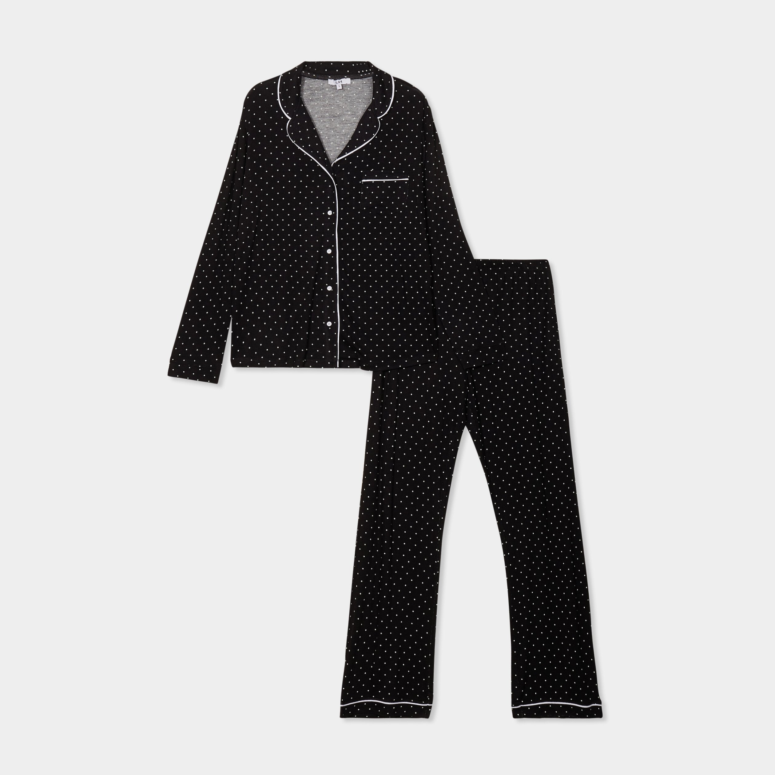 ensemble pyjama 2 pieces noir femme Ensemble pyjama 2 pièces noir femme