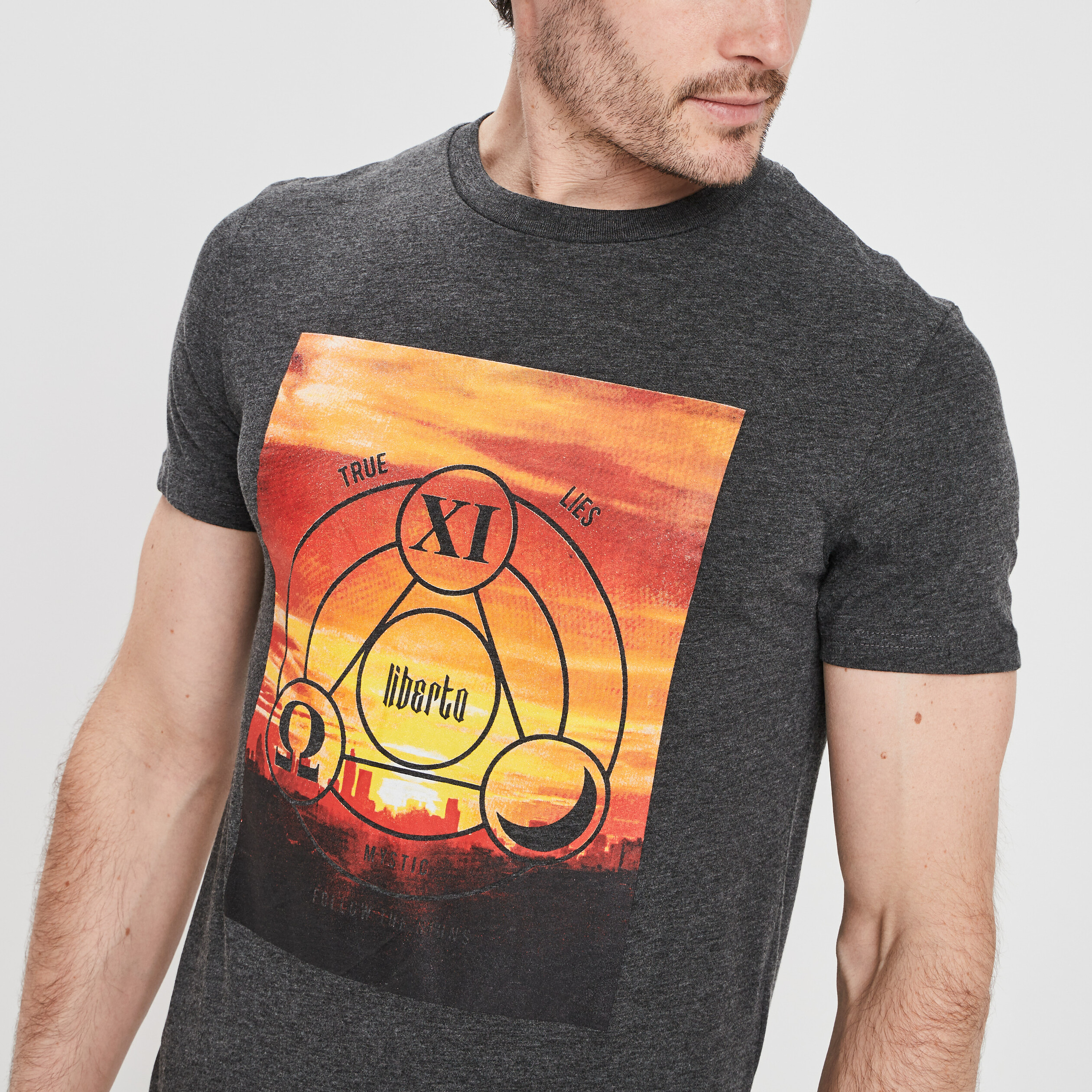 T-shirt Liberto gris foncé homme