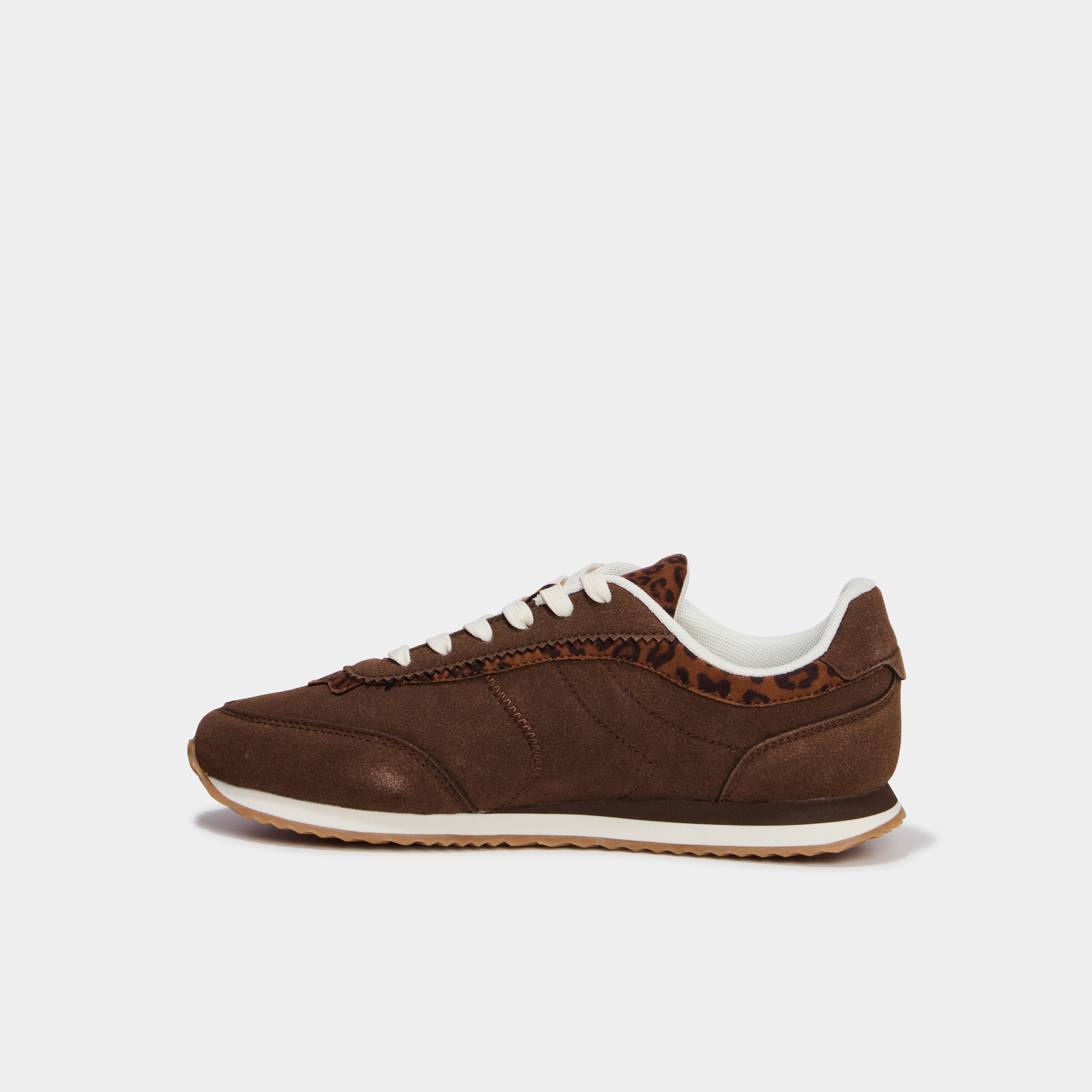 Baskets su&eacute;dine &agrave; lacets multicolore femme