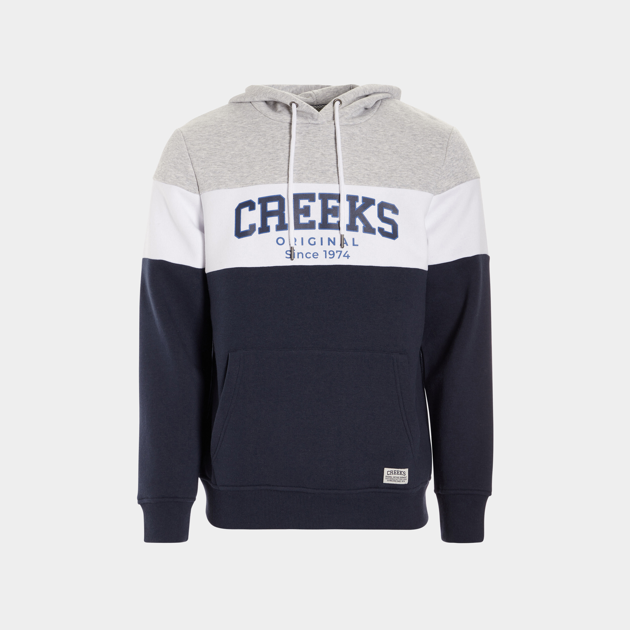 Sweat à capuche hoodie Creeks gris homme