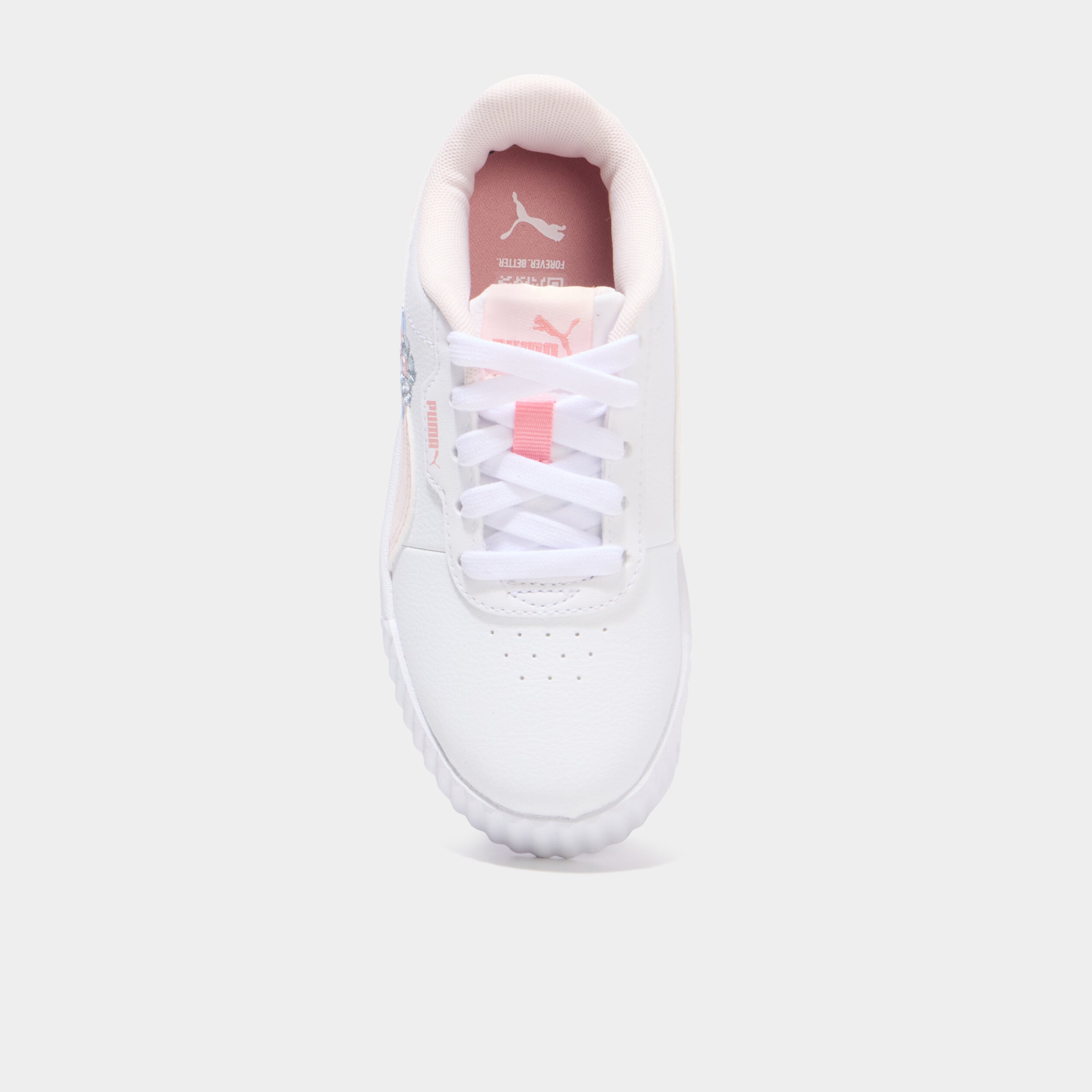 Baskets Puma Carina 3.0 Floral rose clair fille