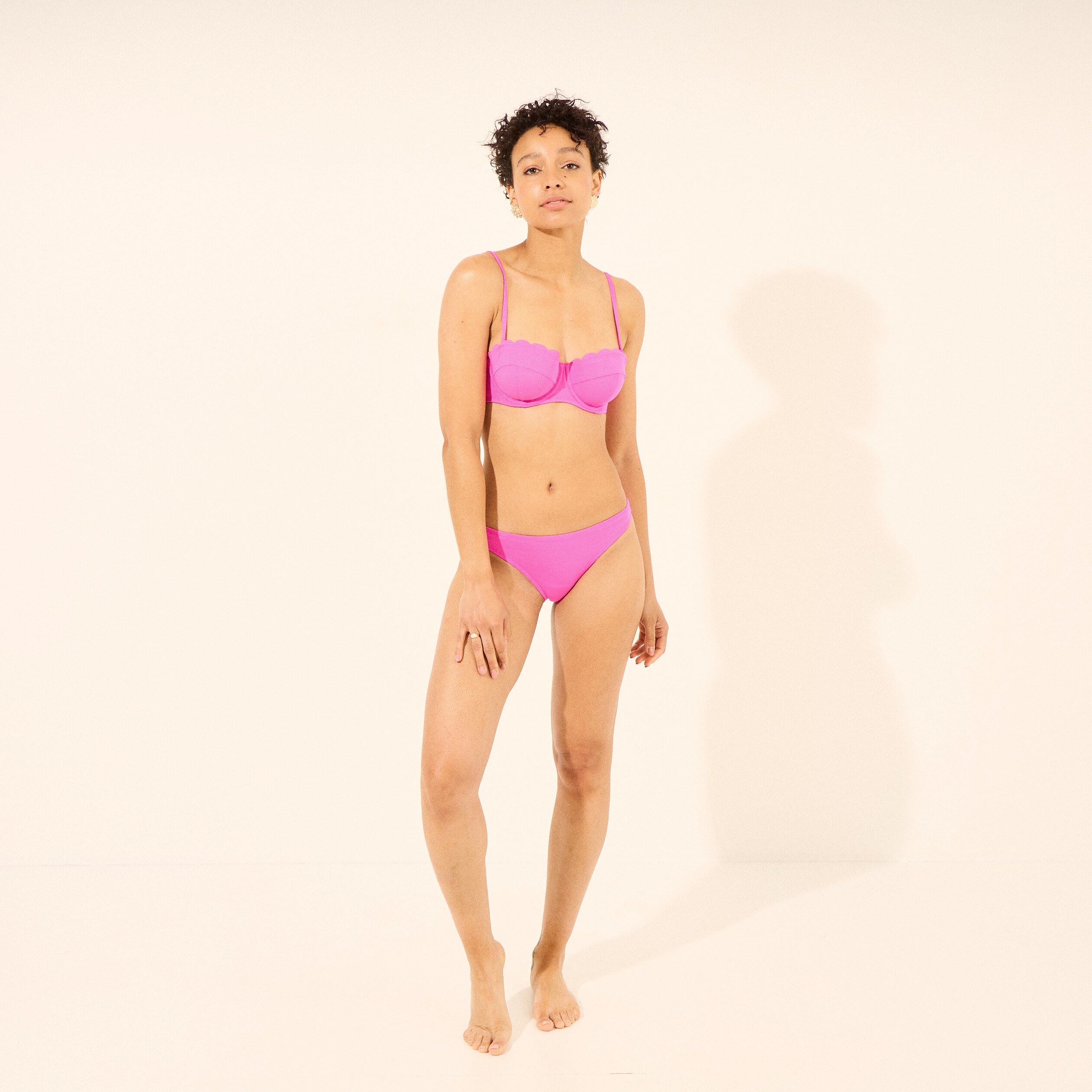 haut de maillot de bain bandeau rose fushia femme Haut de maillot de bain bandeau rose fushia femme